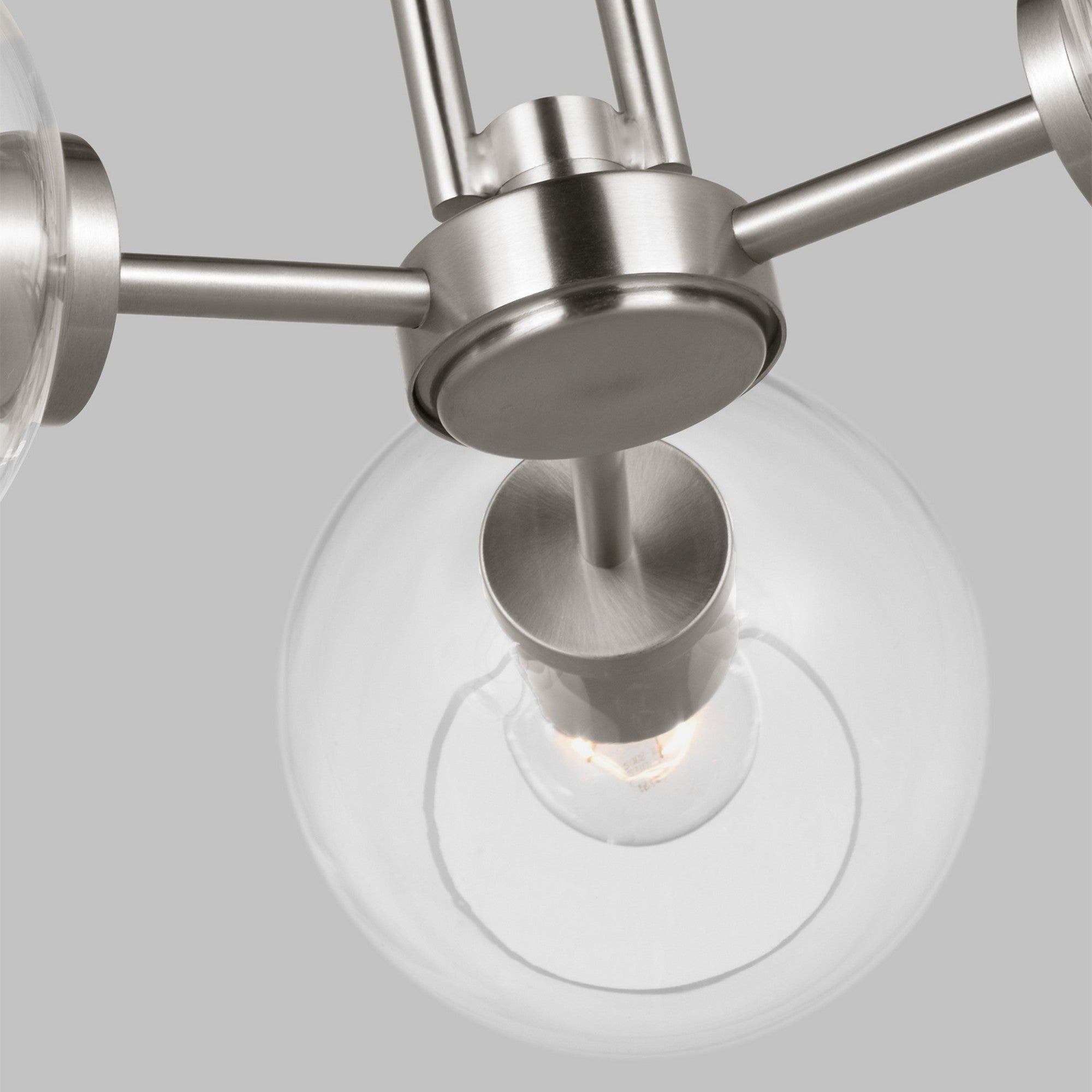 Codyn 22" 3-Light Semi-Flush Convertible Pendant, Brushed Nickel Finish - Bees Lighting