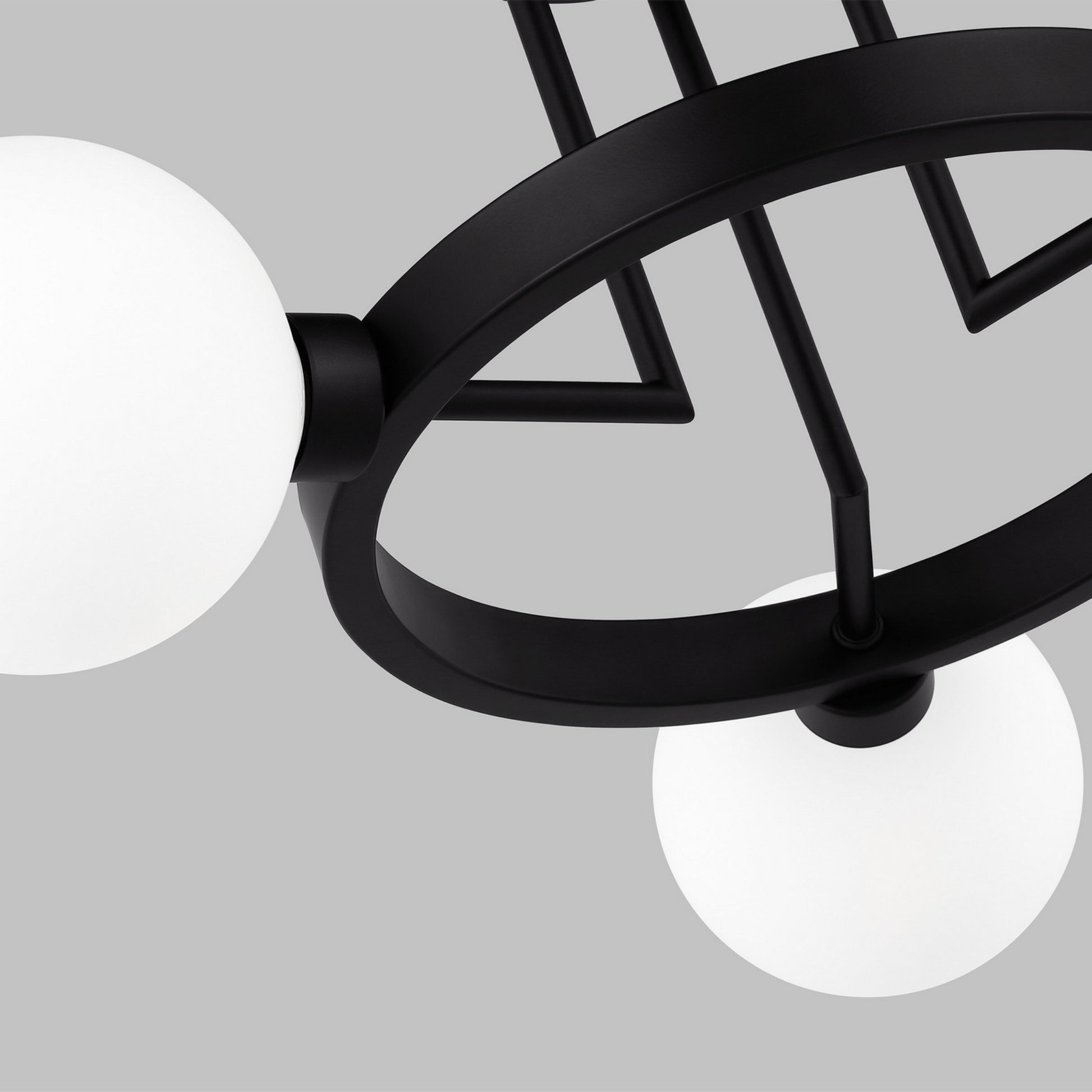 Clybourn 21" 3-Light Semi Flush Mount, Midnight Black Finish - Bees Lighting