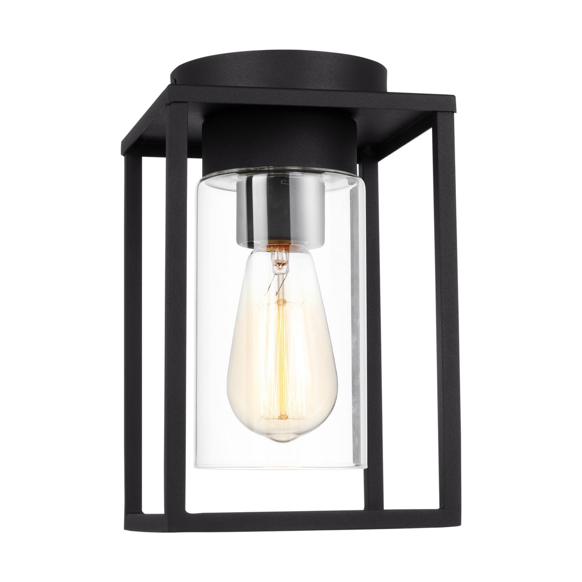 Vado 10" Outdoor Flush Mount, Black Finish - Bees Lighting
