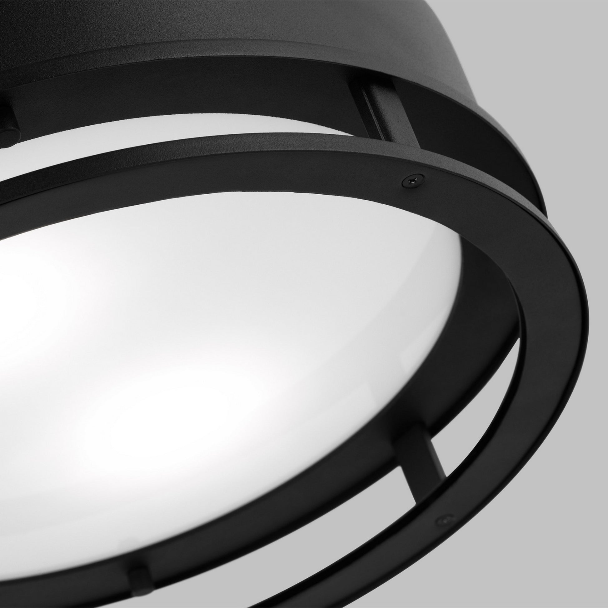 Union 15" LED Outdoor Flush Mount, Black Finish - Bees Lighting
