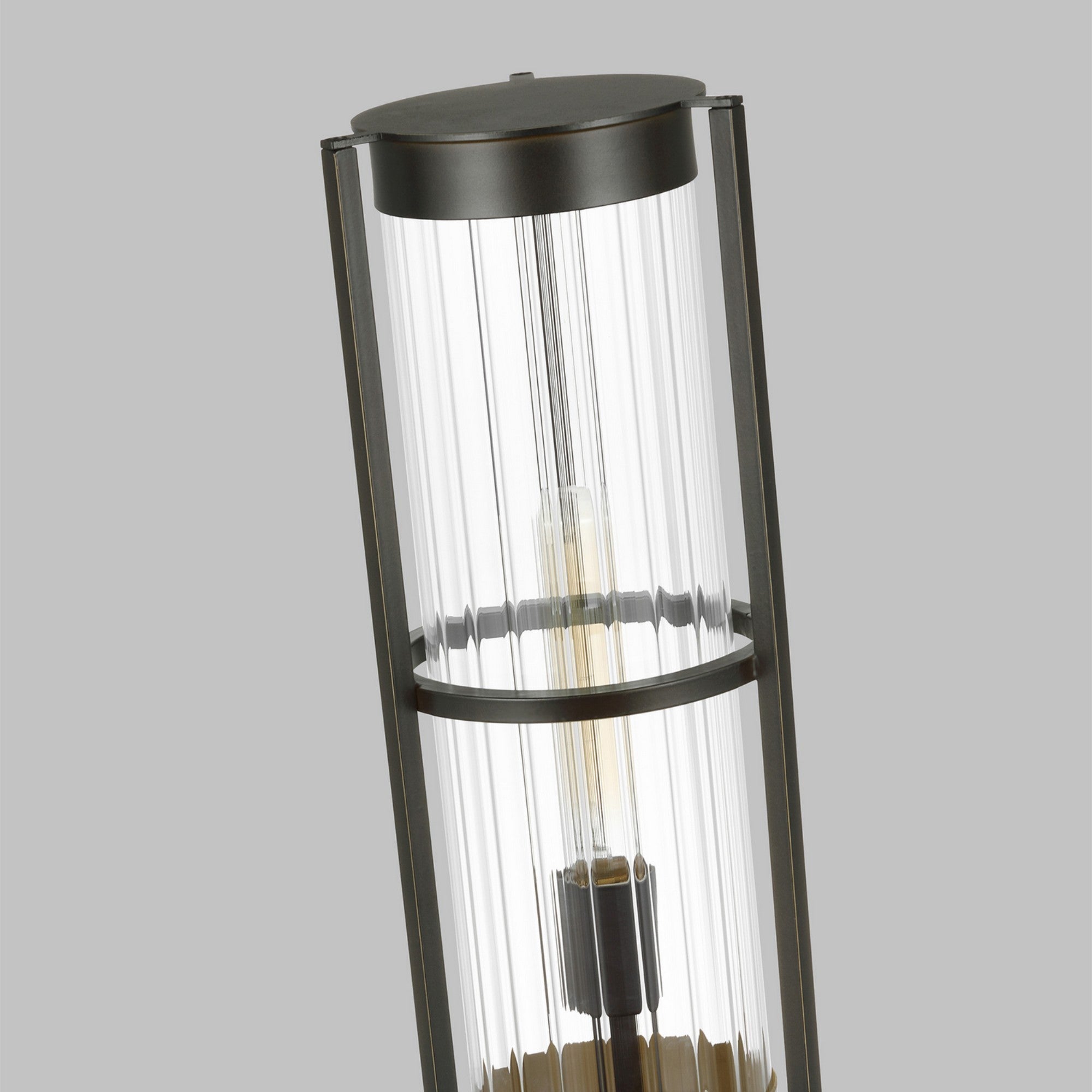 Alcona 21" Outdoor Post Lantern, Antique Bronze Finish - Bees Lighting