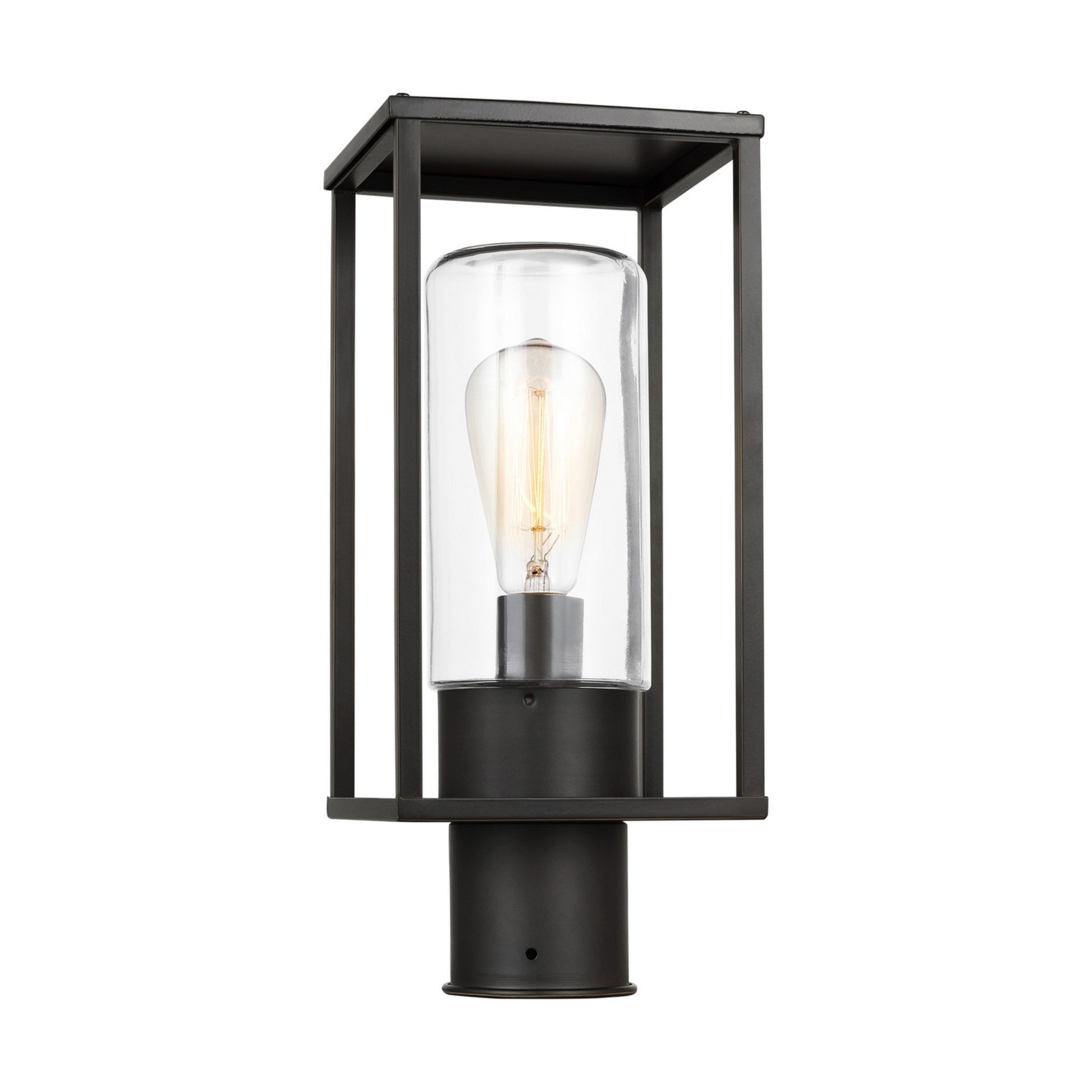 Vado 15" Outdoor Post Lantern, Antique Bronze Finish - Bees Lighting