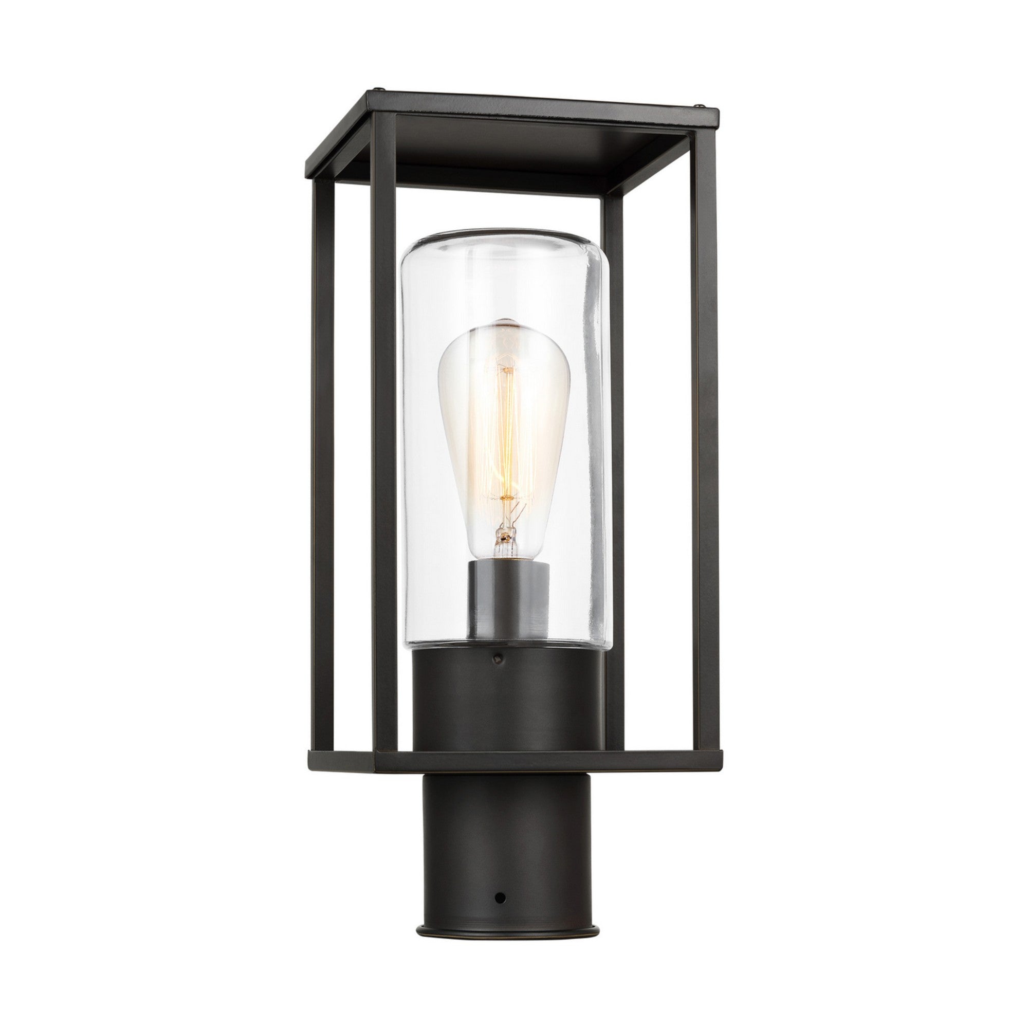 Vado 15" Outdoor Post Lantern, Antique Bronze Finish - Bees Lighting