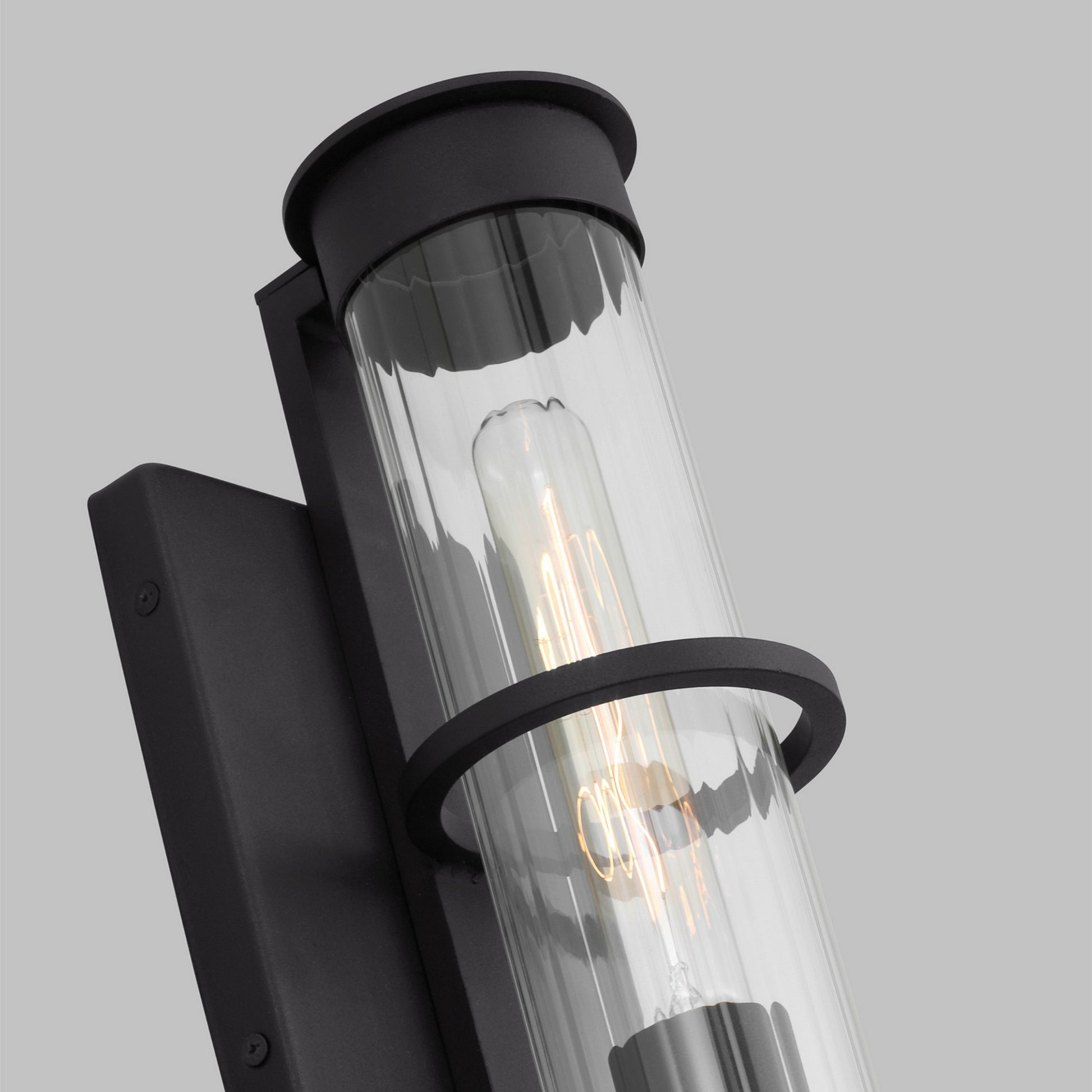 Alcona 13" Small Outdoor Wall Lantern, Black Finish - Bees Lighting