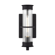 Alcona 13" Small Outdoor Wall Lantern, Black Finish - Bees Lighting
