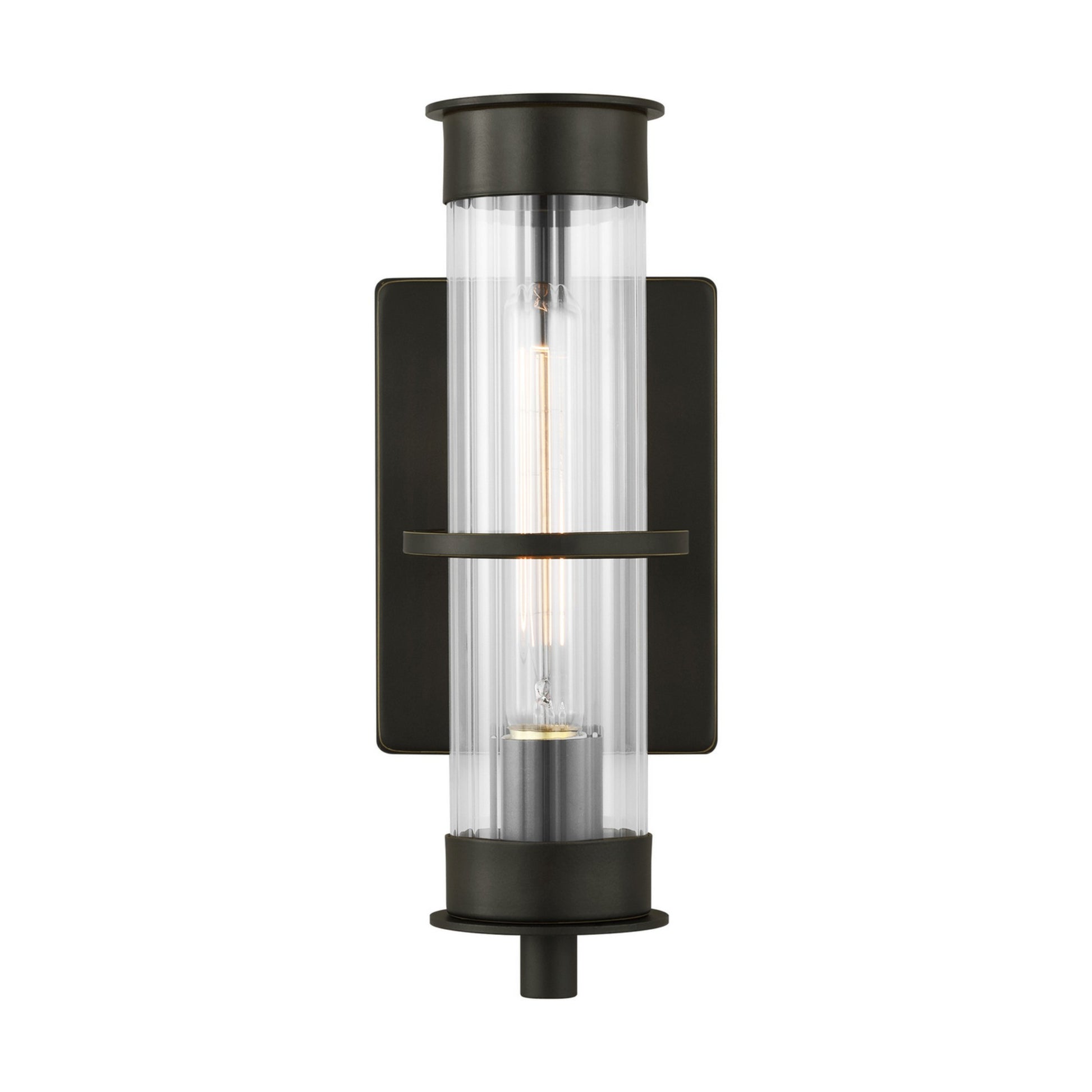 Alcona 13" Small Outdoor Wall Lantern, Antique Bronze Finish - Bees Lighting