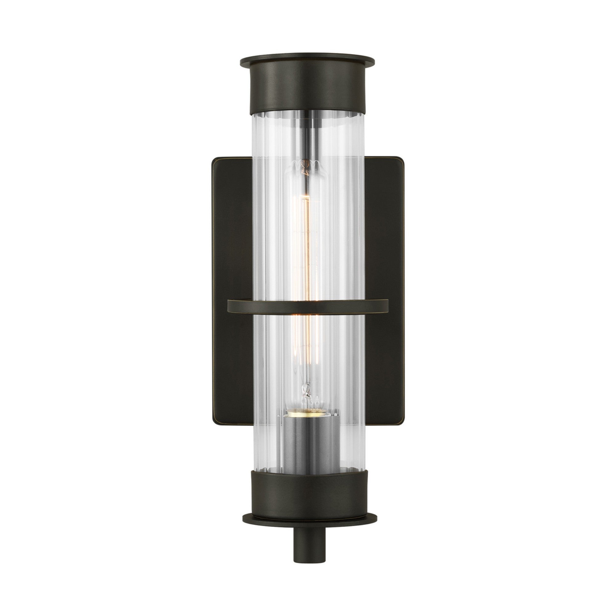 Alcona 13" Small Outdoor Wall Lantern, Antique Bronze Finish - Bees Lighting