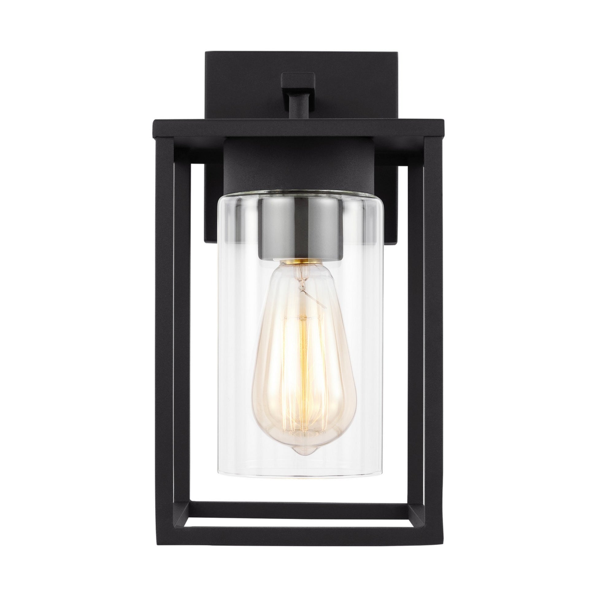 Vado 12" Small Outdoor Wall Lantern, Black Finish - Bees Lighting