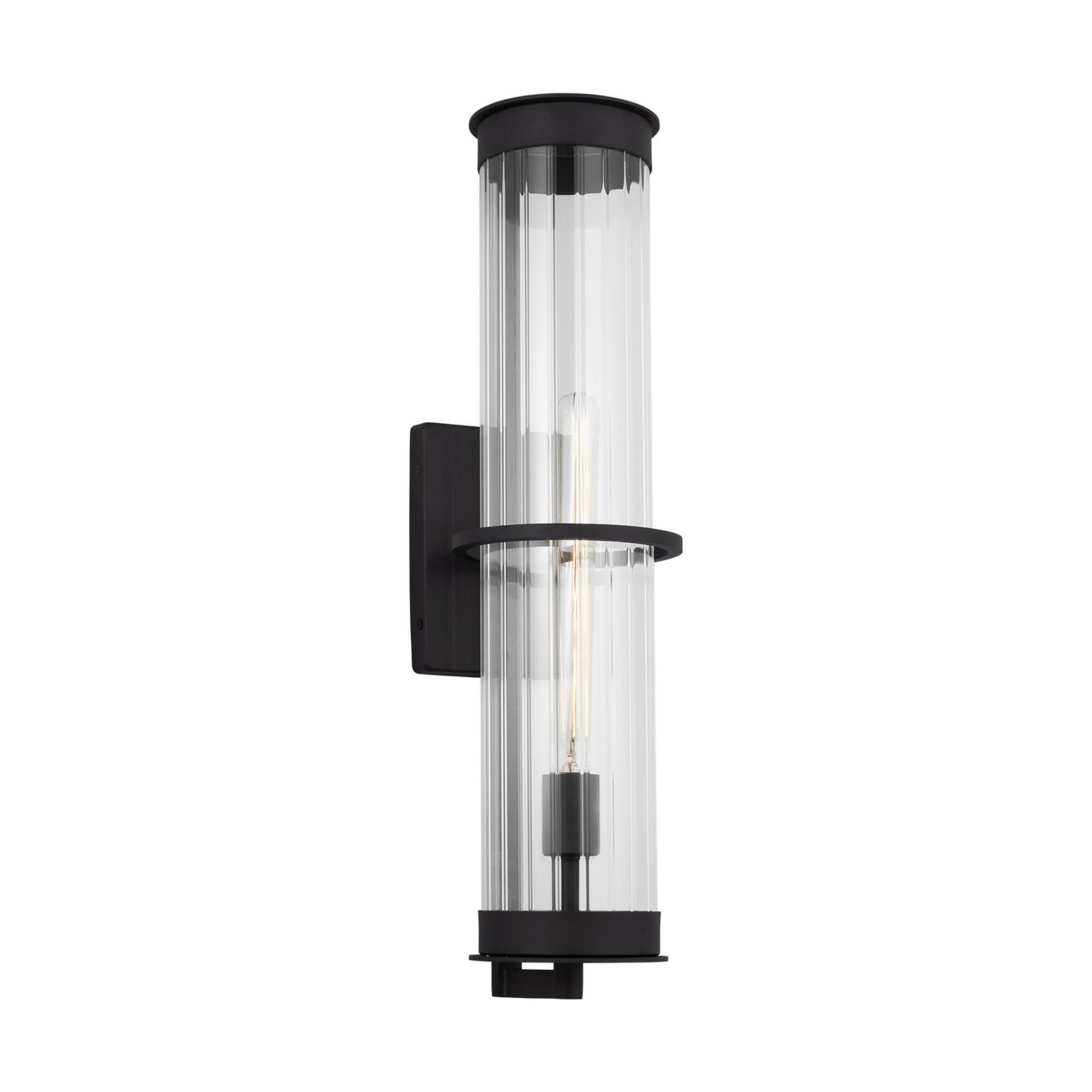 Alcona 24" X-Large Outdoor Wall Lantern, Black Finish - Bees Lighting