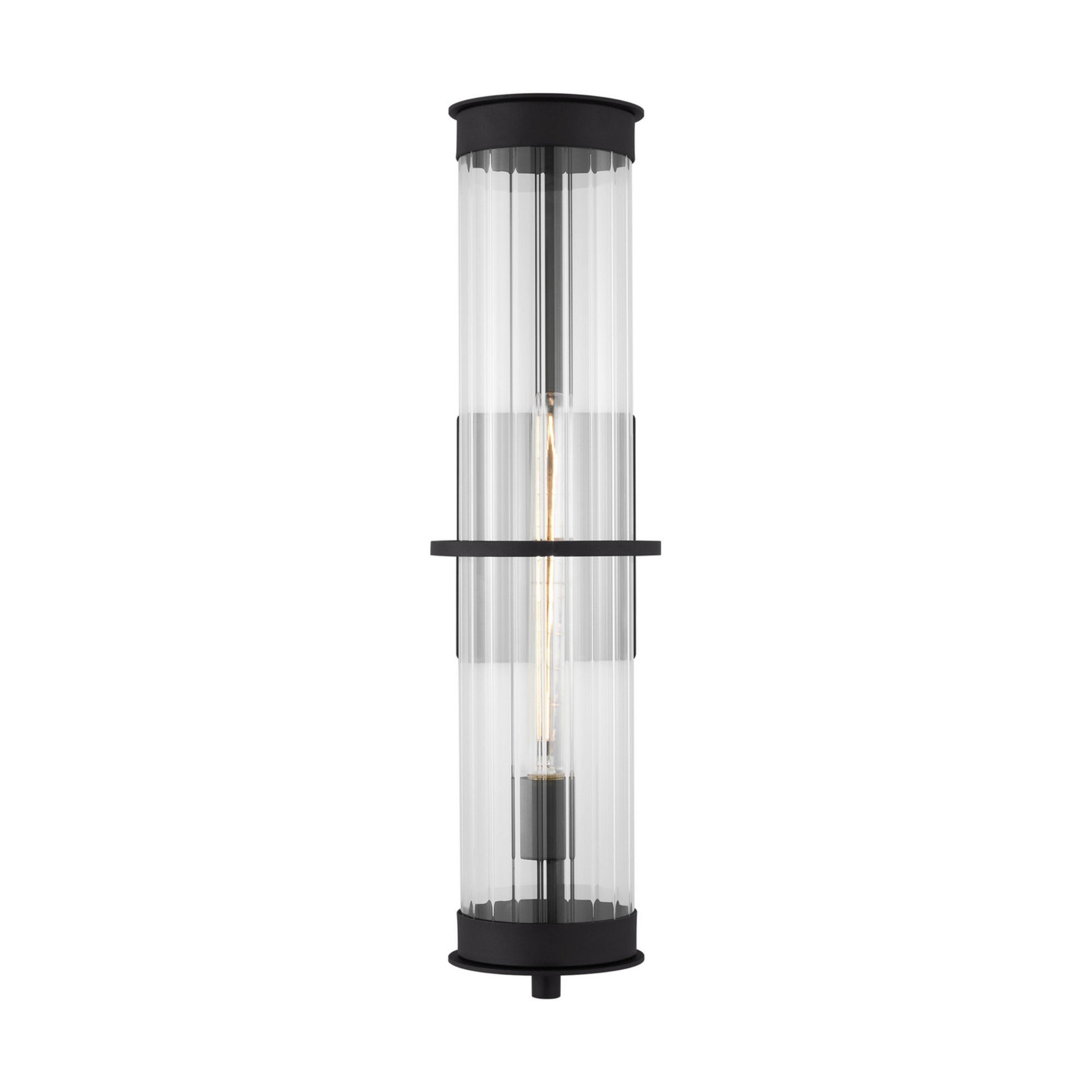 Alcona 24" X-Large Outdoor Wall Lantern, Black Finish - Bees Lighting
