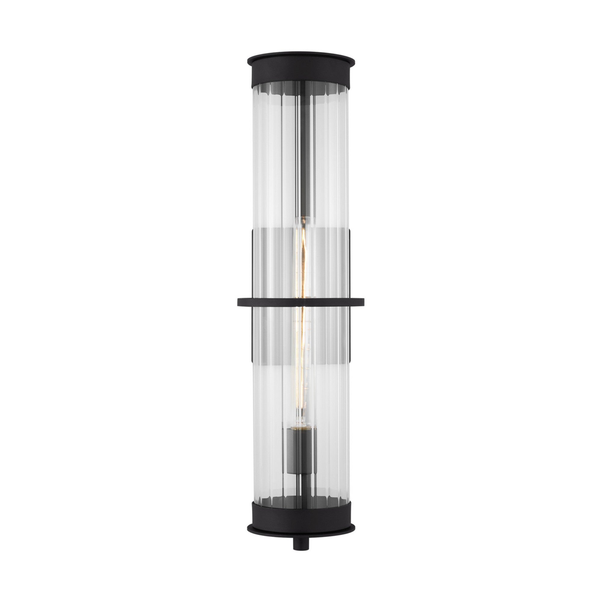 Alcona 24" X-Large Outdoor Wall Lantern, Black Finish - Bees Lighting