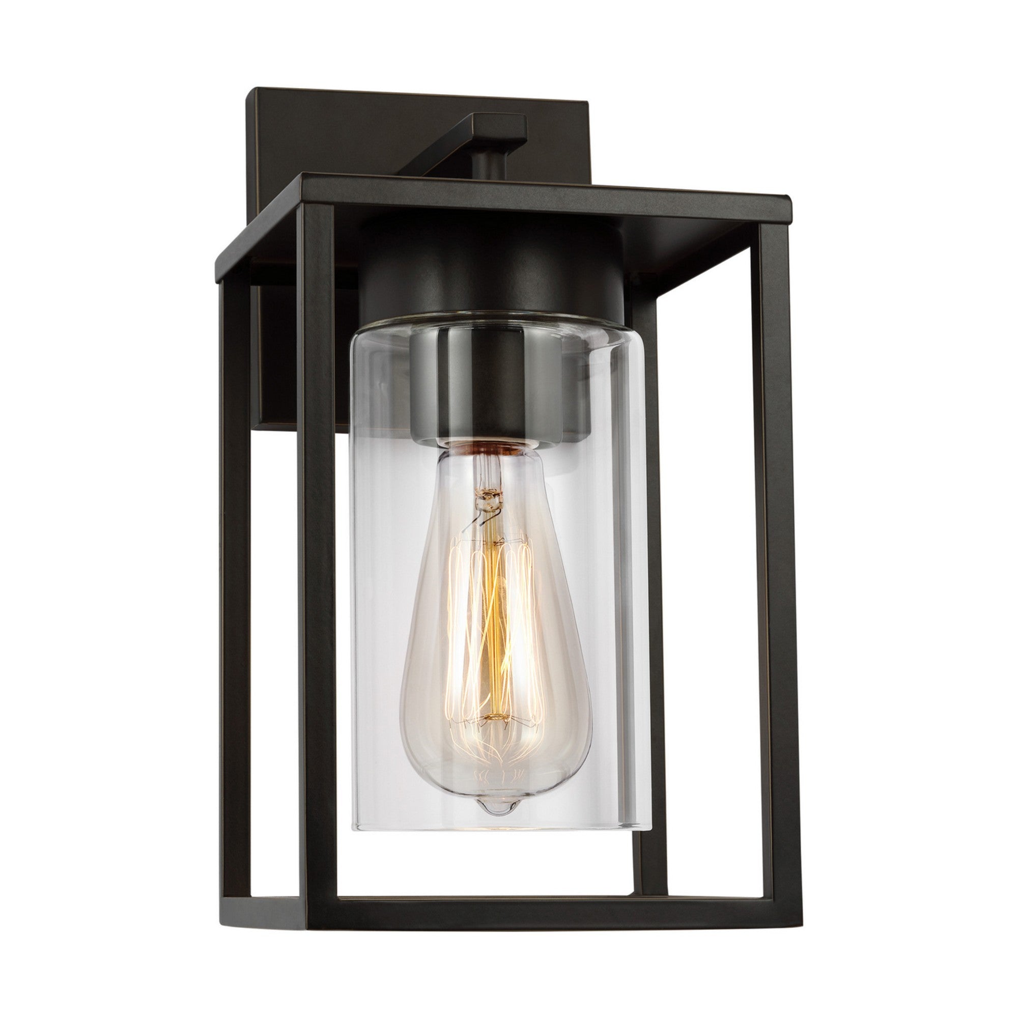 Vado 12" Small Outdoor Wall Lantern, Antique Bronze Finish - Bees Lighting