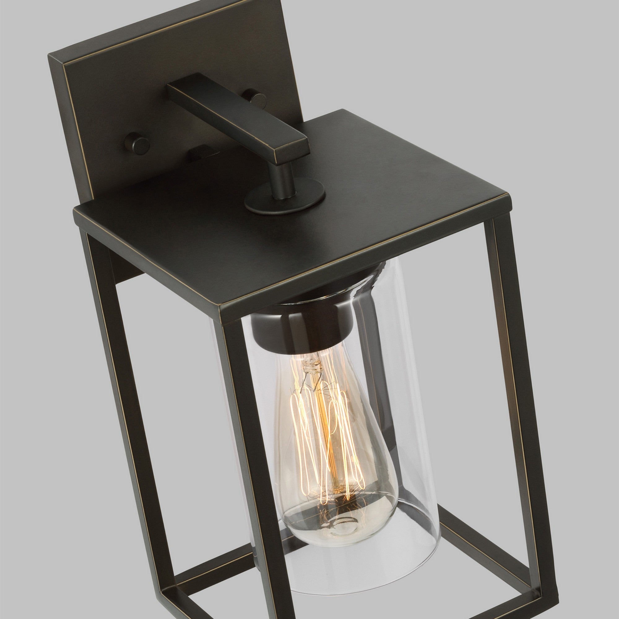 Vado 12" Small Outdoor Wall Lantern, Antique Bronze Finish - Bees Lighting