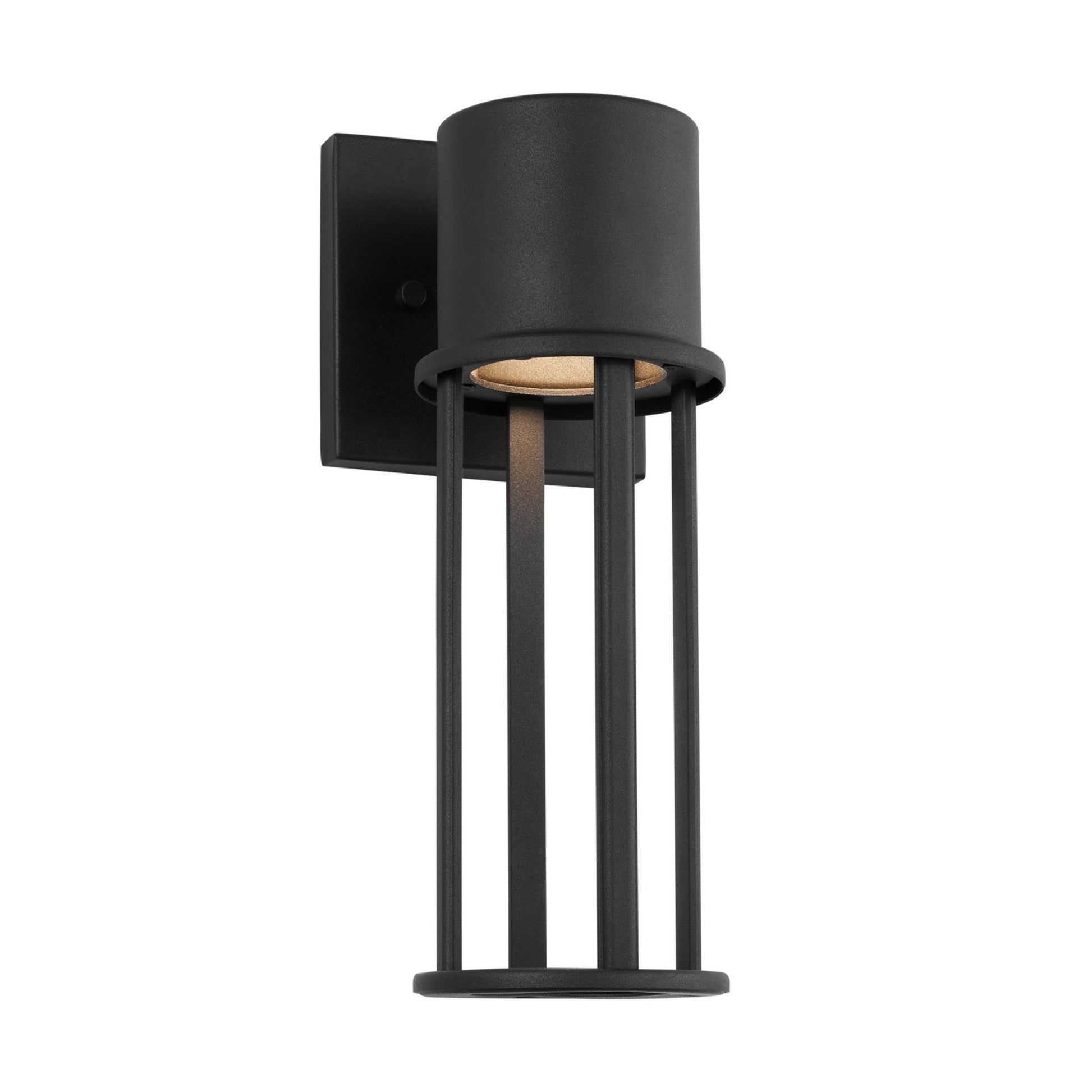 Union 13" Small LED Outdoor Wall Lantern, Black Finish - Bees Lighting