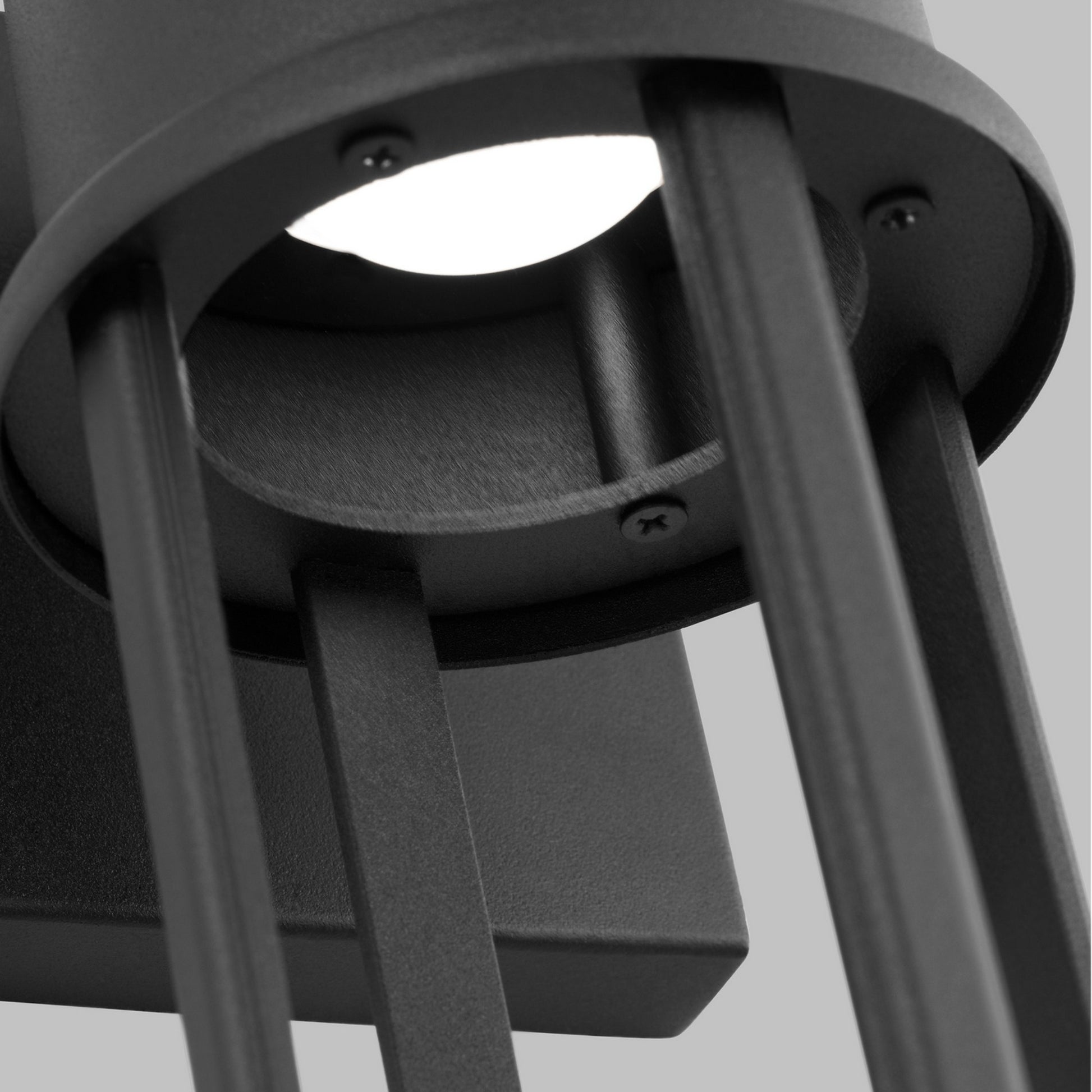 Union 13" Small LED Outdoor Wall Lantern, Black Finish - Bees Lighting