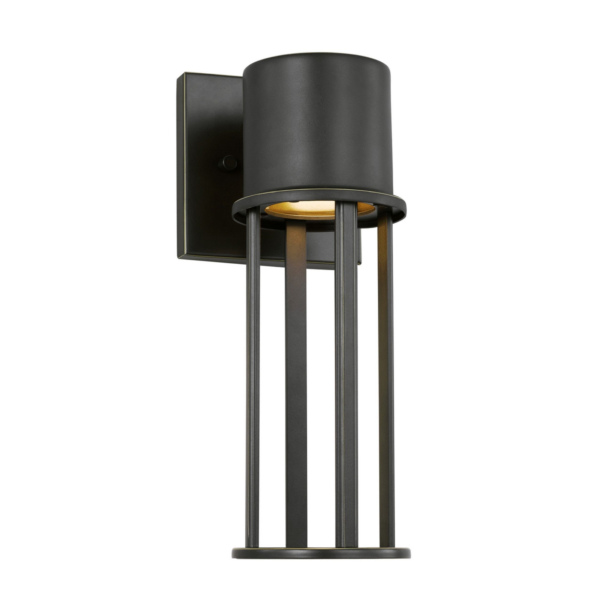 Union 13" Small LED Outdoor Wall Lantern, Antique Bronze Finish - Bees Lighting