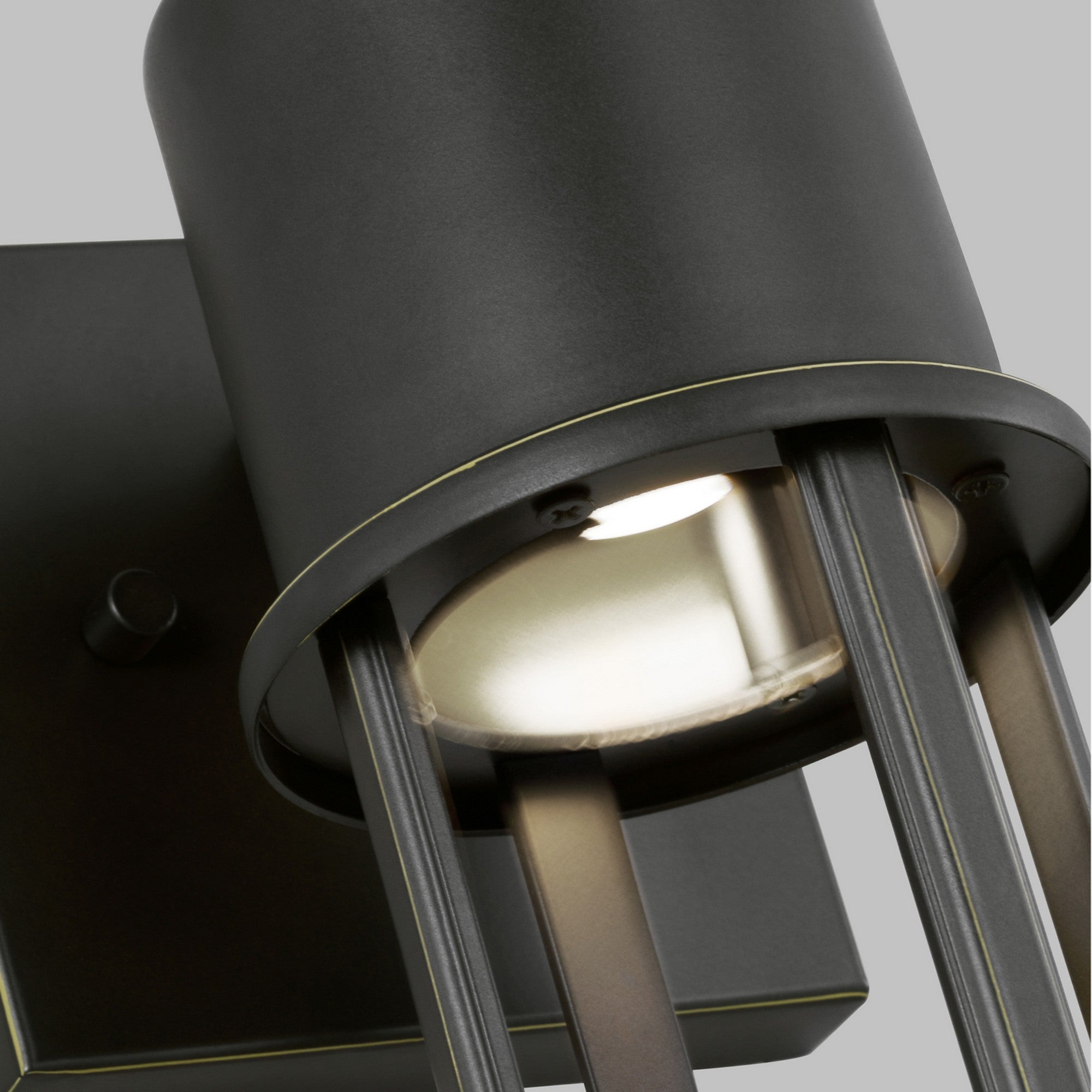 Union 13" Small LED Outdoor Wall Lantern, Antique Bronze Finish - Bees Lighting