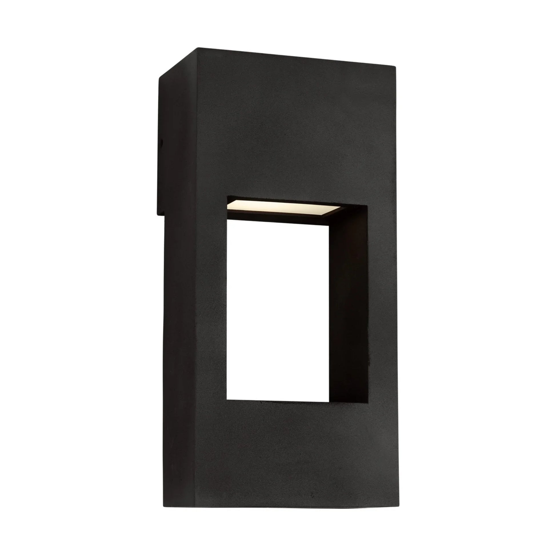 Testa 12" Small LED Outdoor Wall Lantern, Black Finish - Bees Lighting