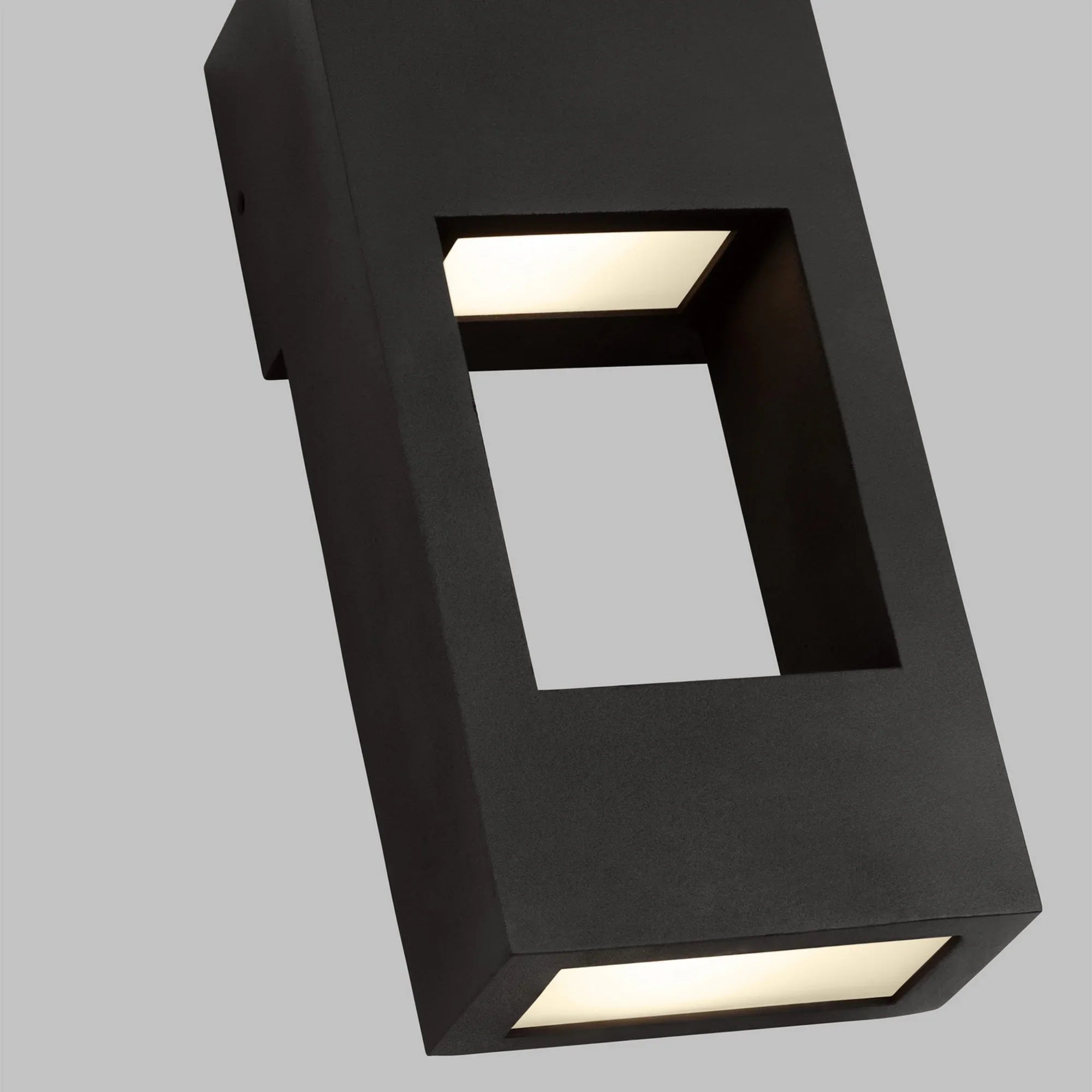 Testa 12" Small LED Outdoor Wall Lantern, Black Finish - Bees Lighting