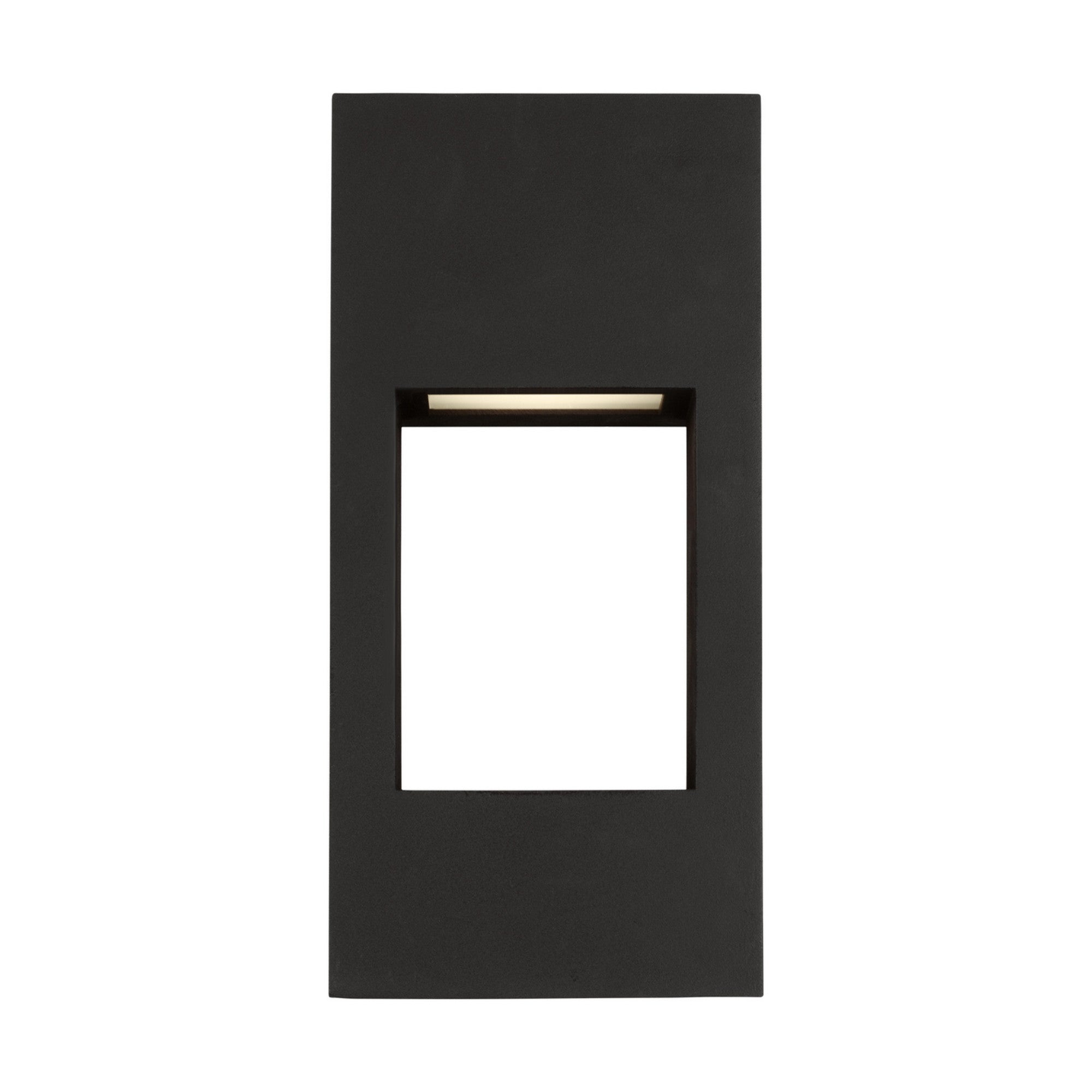 Testa 12" Small LED Outdoor Wall Lantern, Black Finish - Bees Lighting