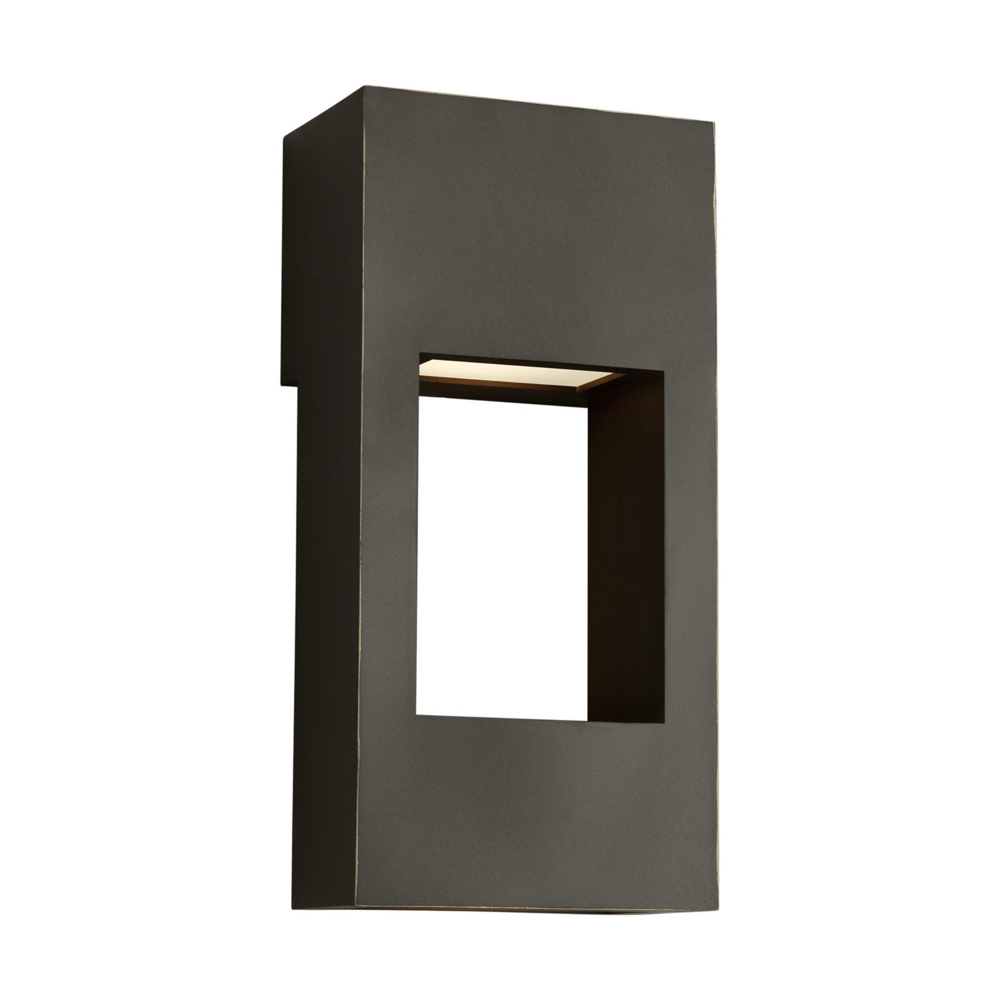 Testa 12" Small LED Outdoor Wall Lantern, Antique Bronze Finish - Bees Lighting