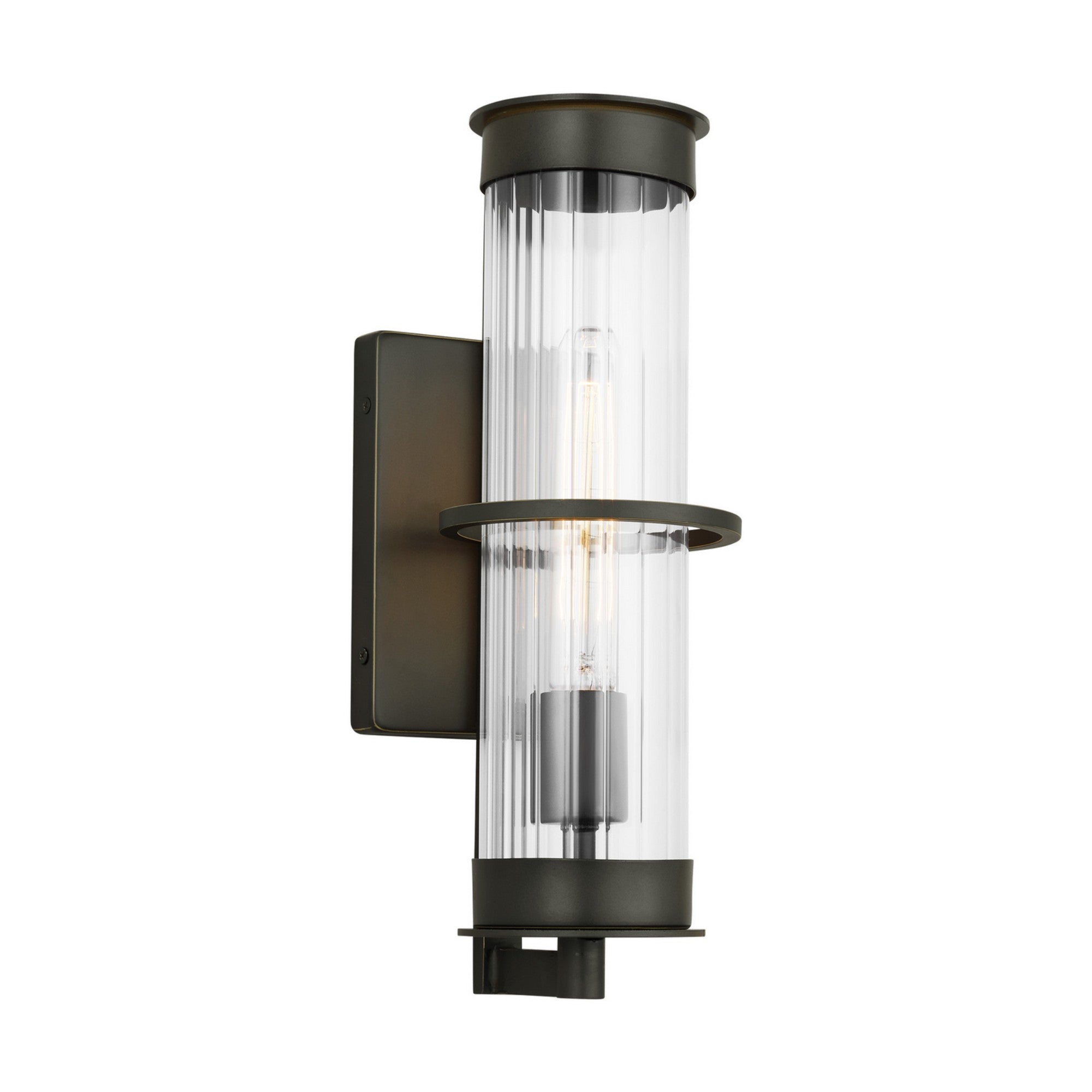 Alcona 15" Medium Outdoor Wall Lantern, Antique Bronze Finish - Bees Lighting