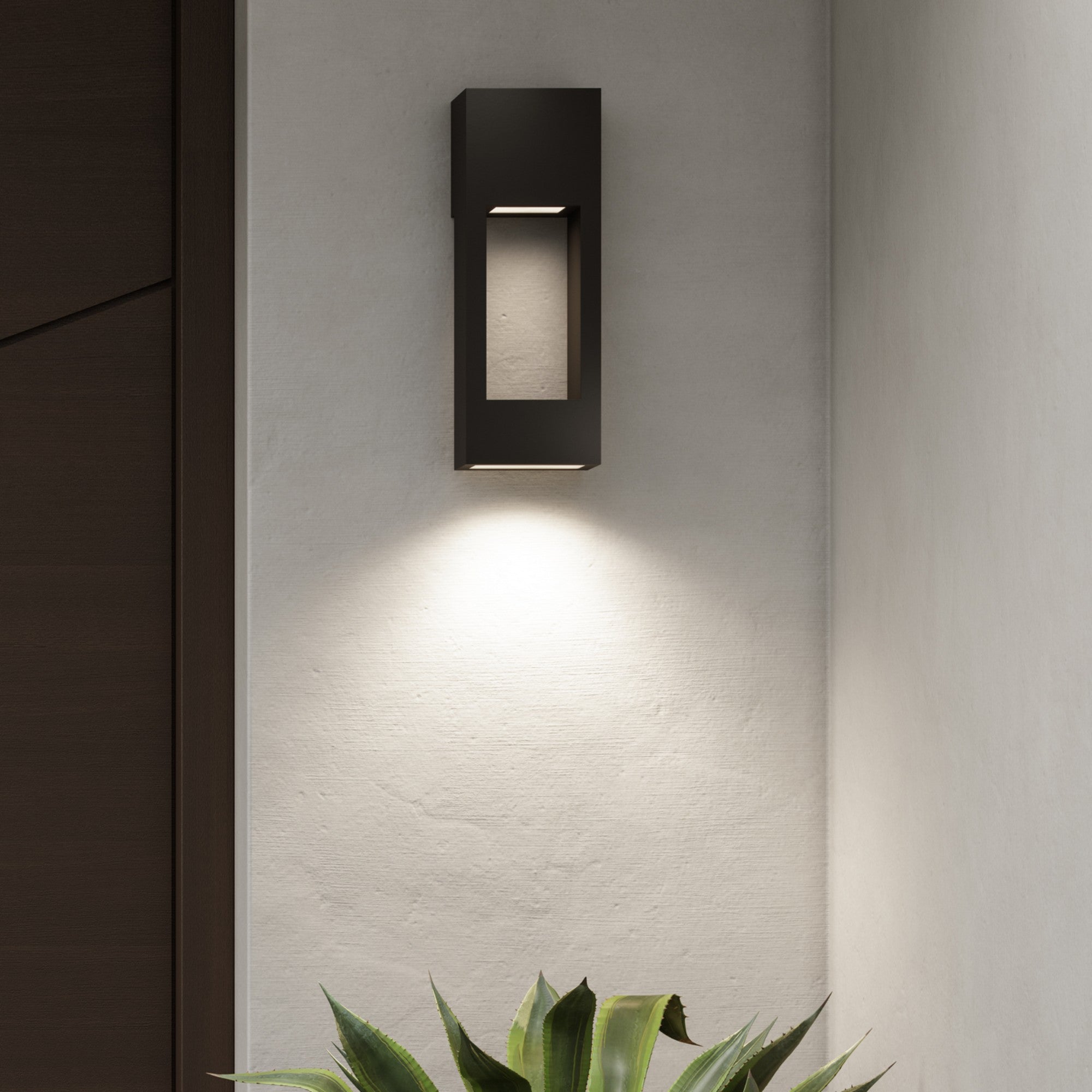 Testa 16" Medium LED Outdoor Wall Lantern, Black Finish - Bees Lighting