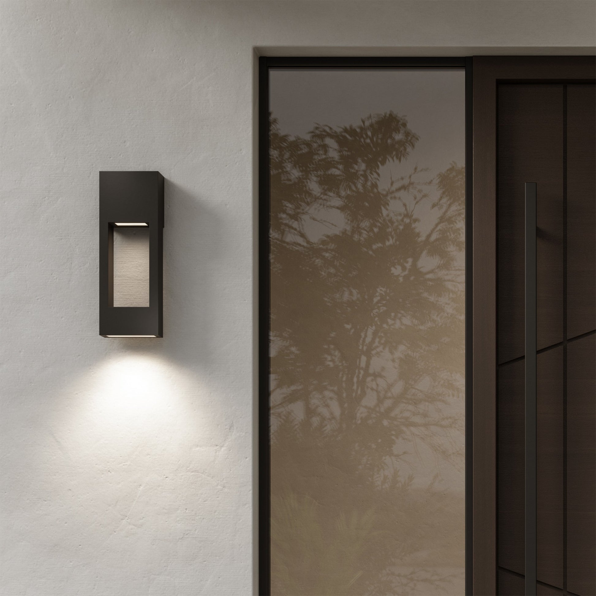 Testa 16" Medium LED Outdoor Wall Lantern, Black Finish - Bees Lighting