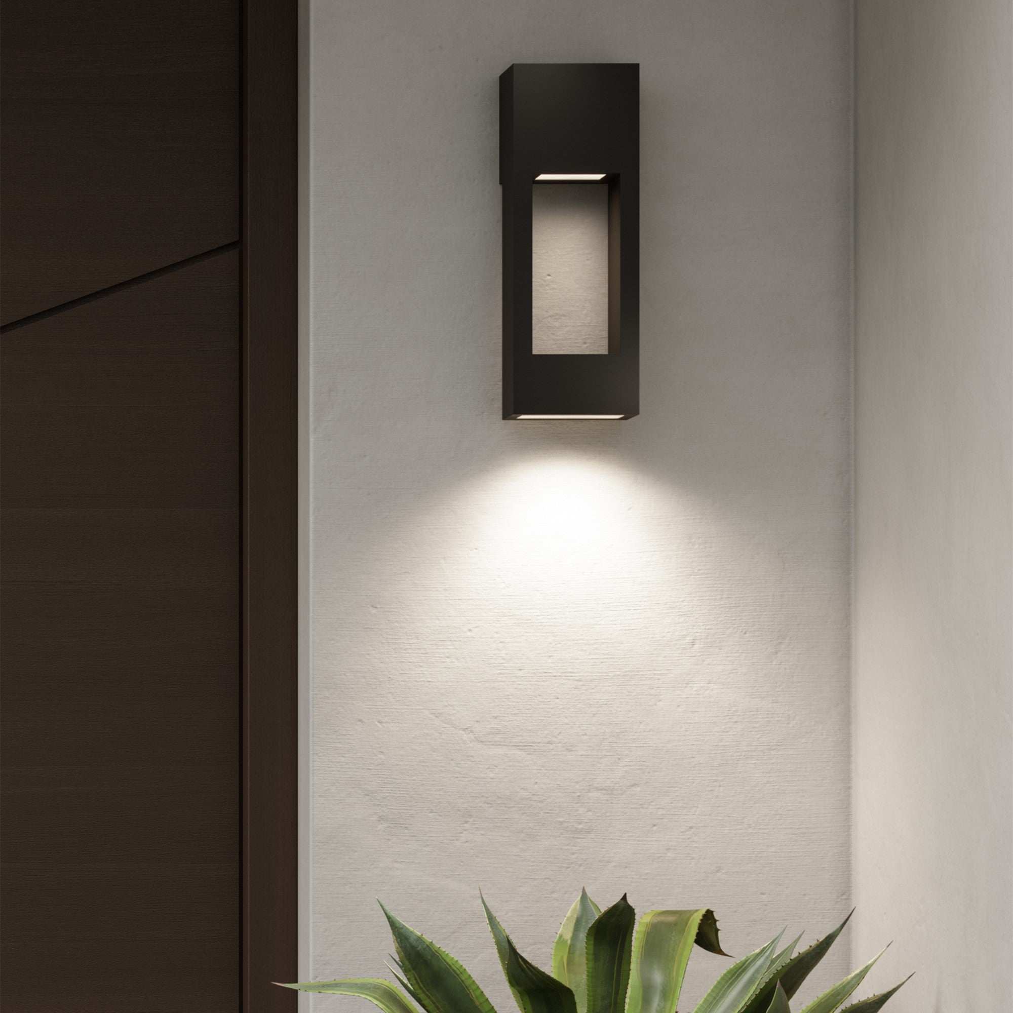 Testa 16" Medium LED Outdoor Wall Lantern, Black Finish - Bees Lighting