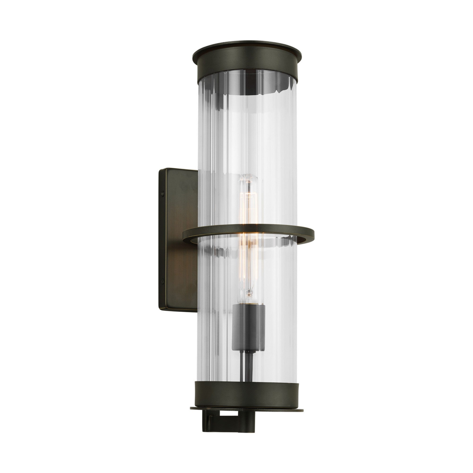 Alcona 18" Large Outdoor Wall Lantern, Antique Bronze Finish - Bees Lighting