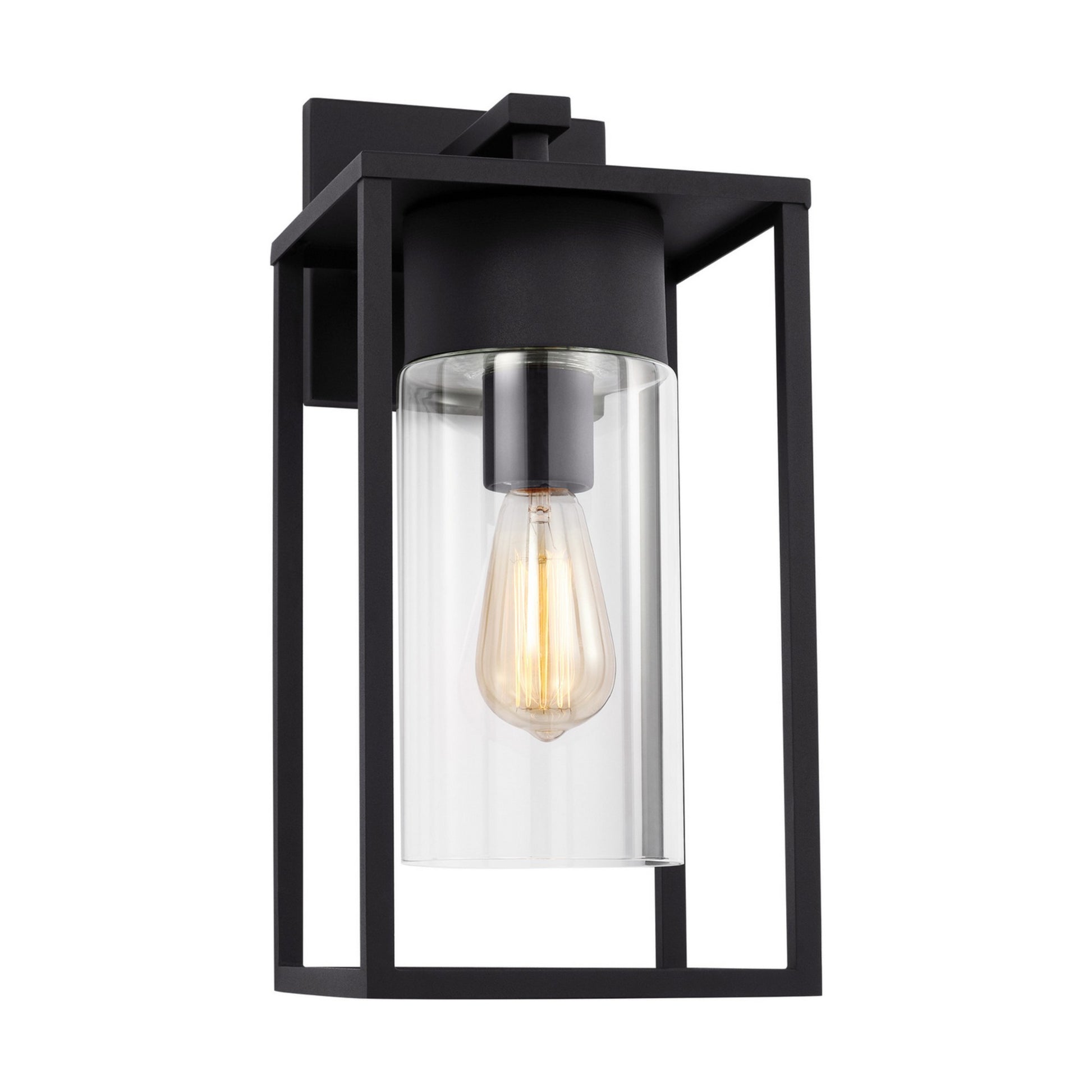 Vado 17" Large Outdoor Wall Lantern, Black Finish - Bees Lighting