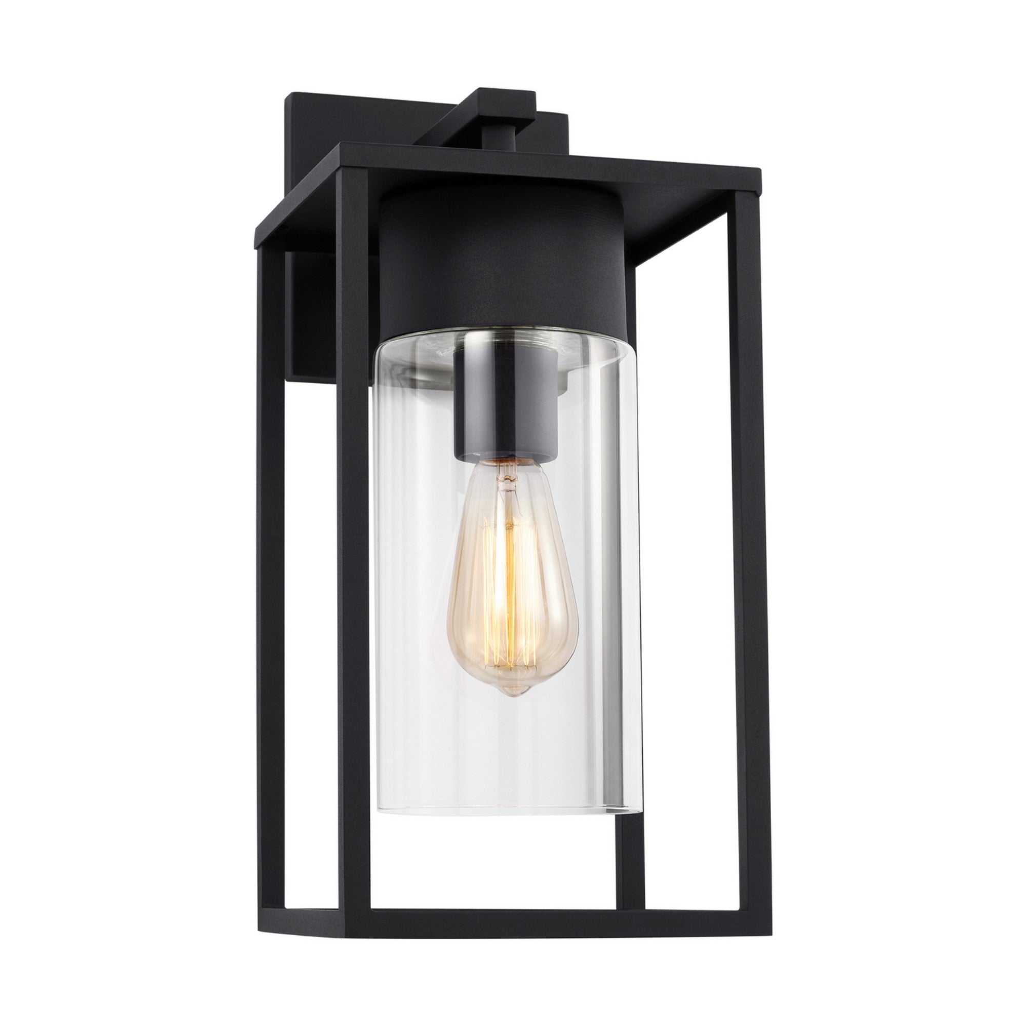 Vado 17" Large Outdoor Wall Lantern, Black Finish - Bees Lighting