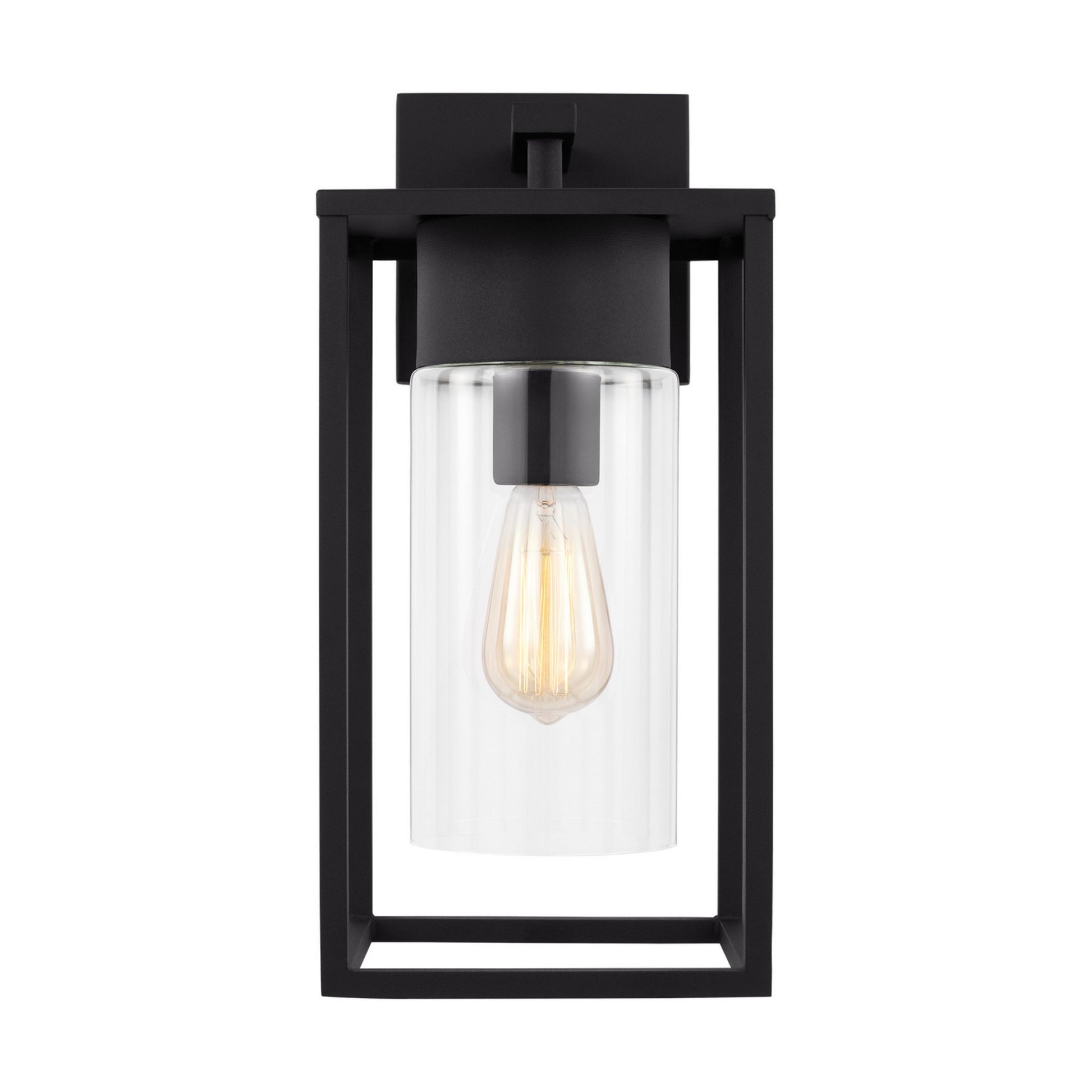 Vado 17" Large Outdoor Wall Lantern, Black Finish - Bees Lighting