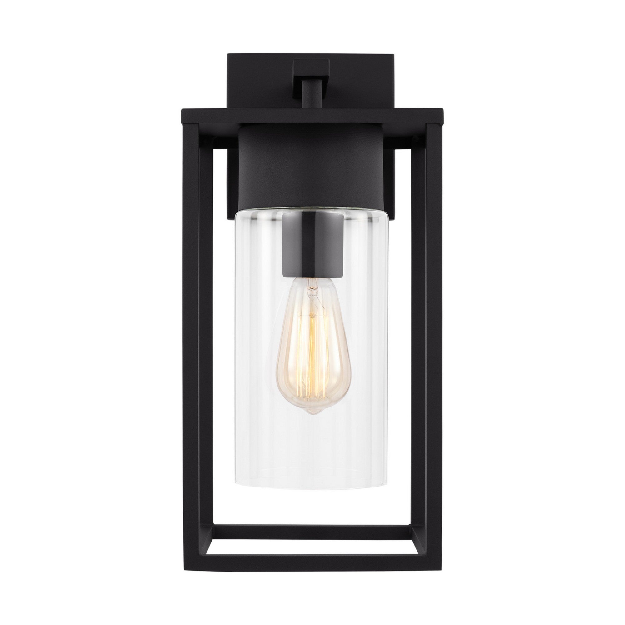 Vado 17" Large Outdoor Wall Lantern, Black Finish - Bees Lighting