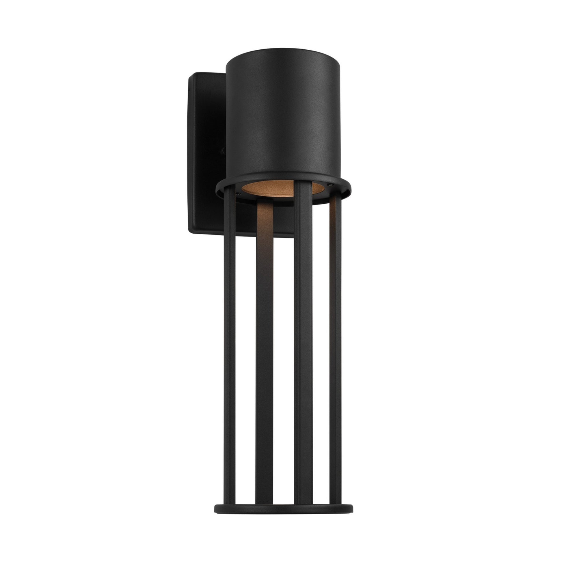 Union 19" Large LED Outdoor Wall Lantern, Black Finish - Bees Lighting