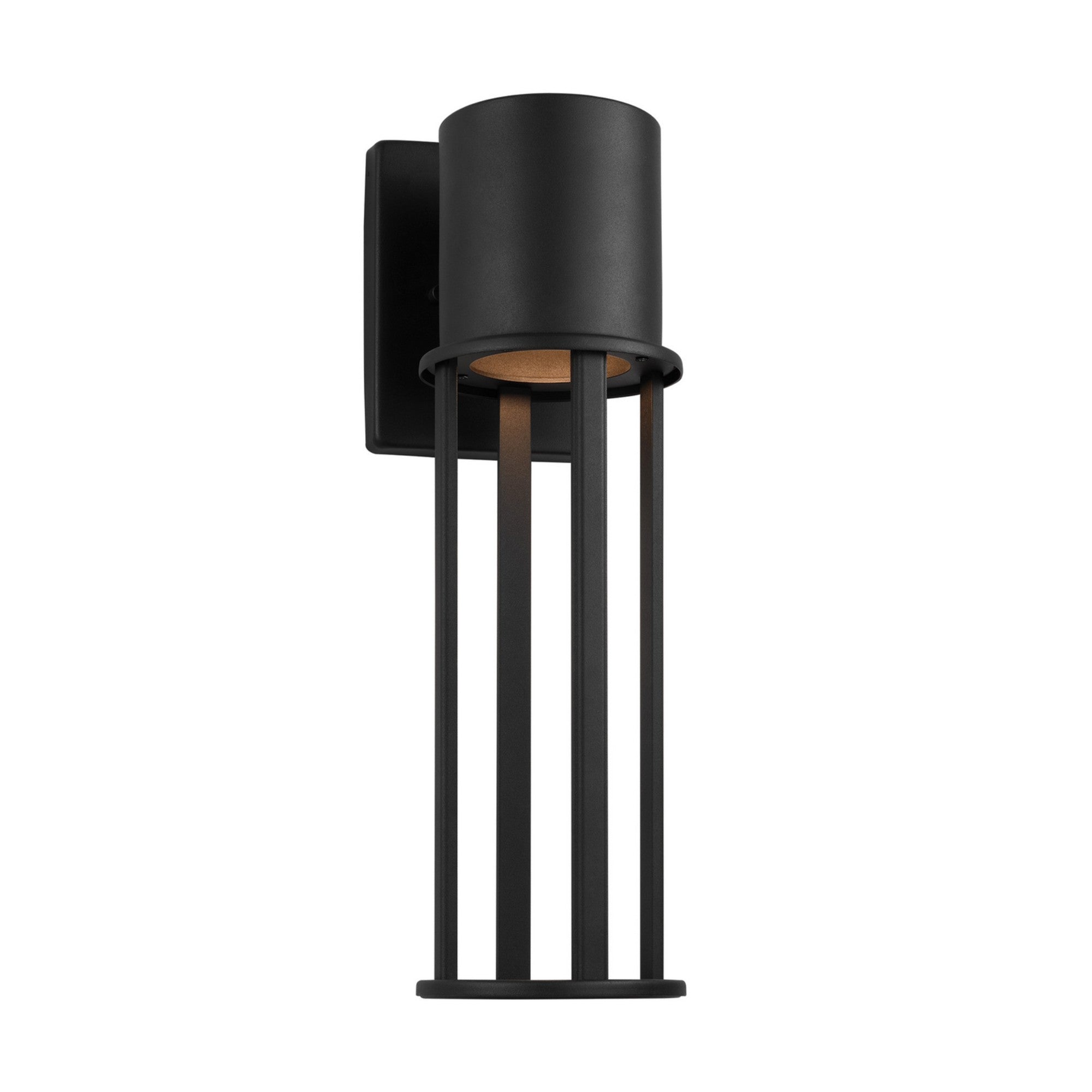 Union 19" Large LED Outdoor Wall Lantern, Black Finish - Bees Lighting