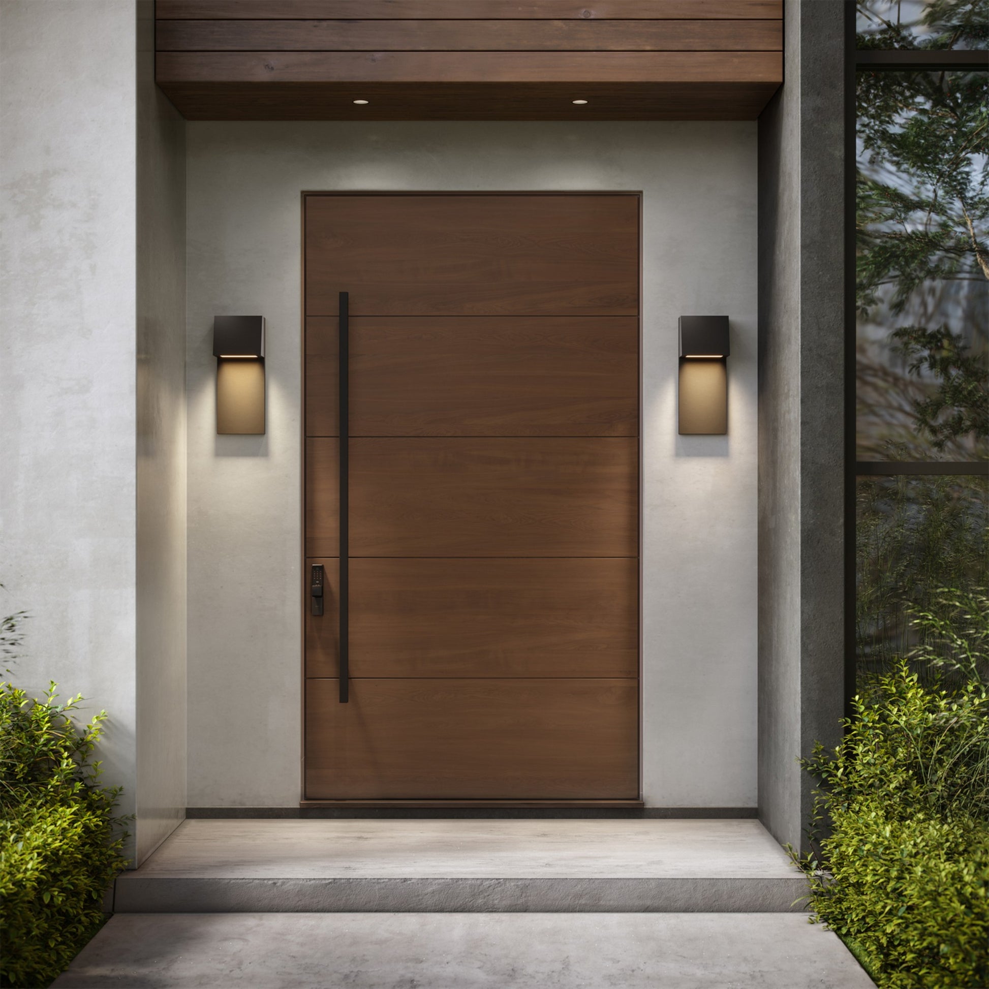 Rocha 20" Large LED Outdoor Wall Lantern, Antique Bronze Finish - Bees Lighting
