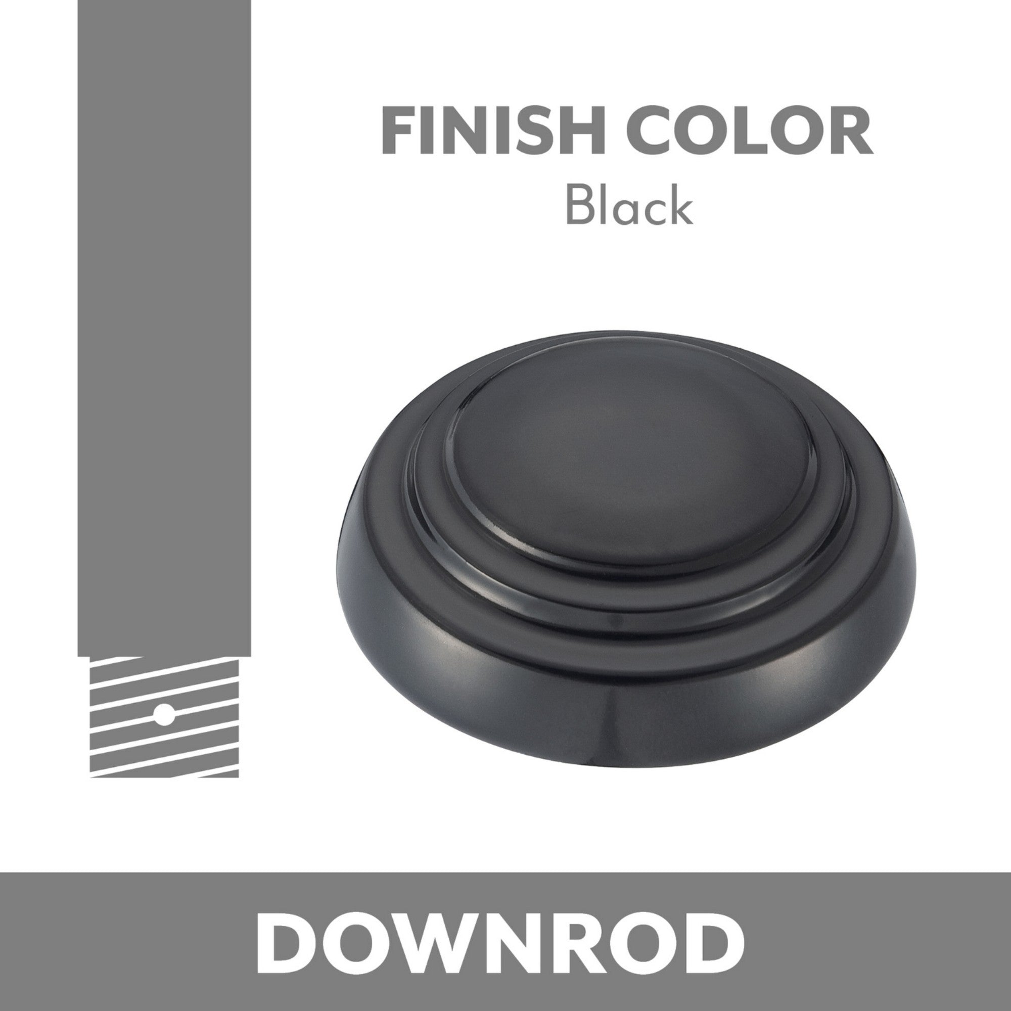 Minka Aire 3" Downrod Black Finish - Bees Lighting