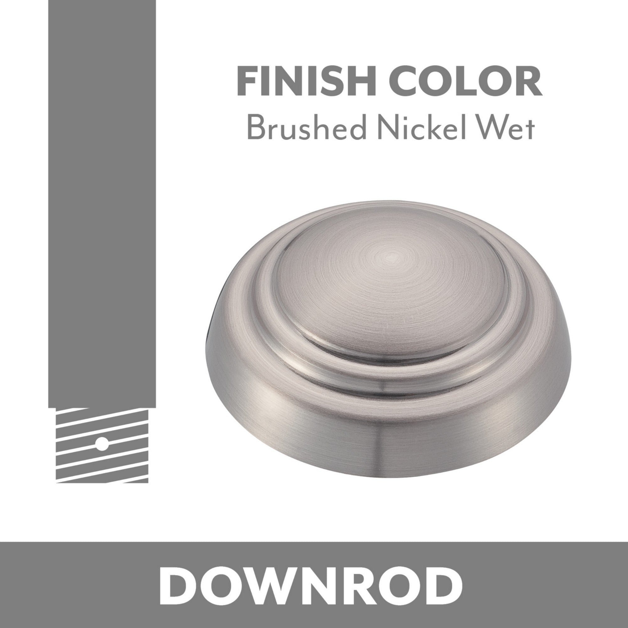 Minka Aire Brushed Nickel Wet Downrod - Bees Lighting