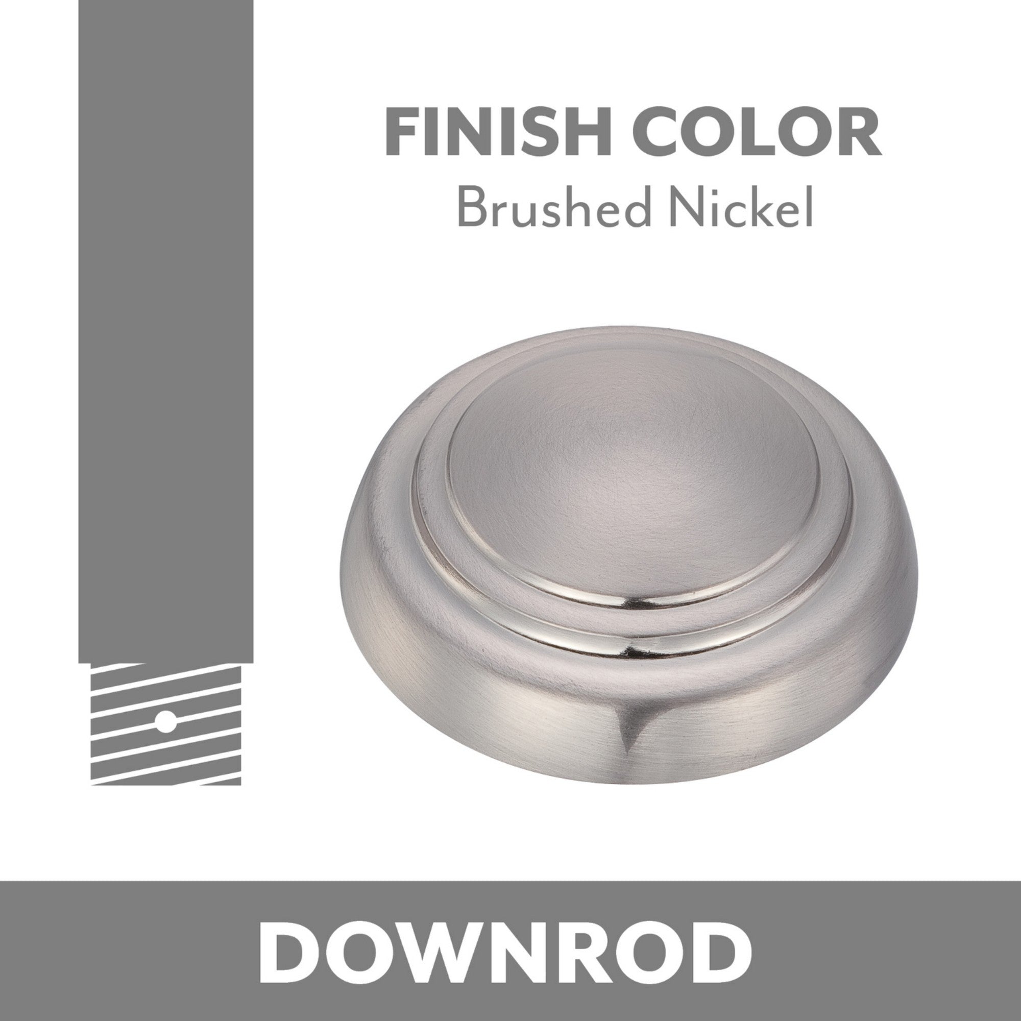Minka Aire Brushed Nickel Downrod - Bees Lighting