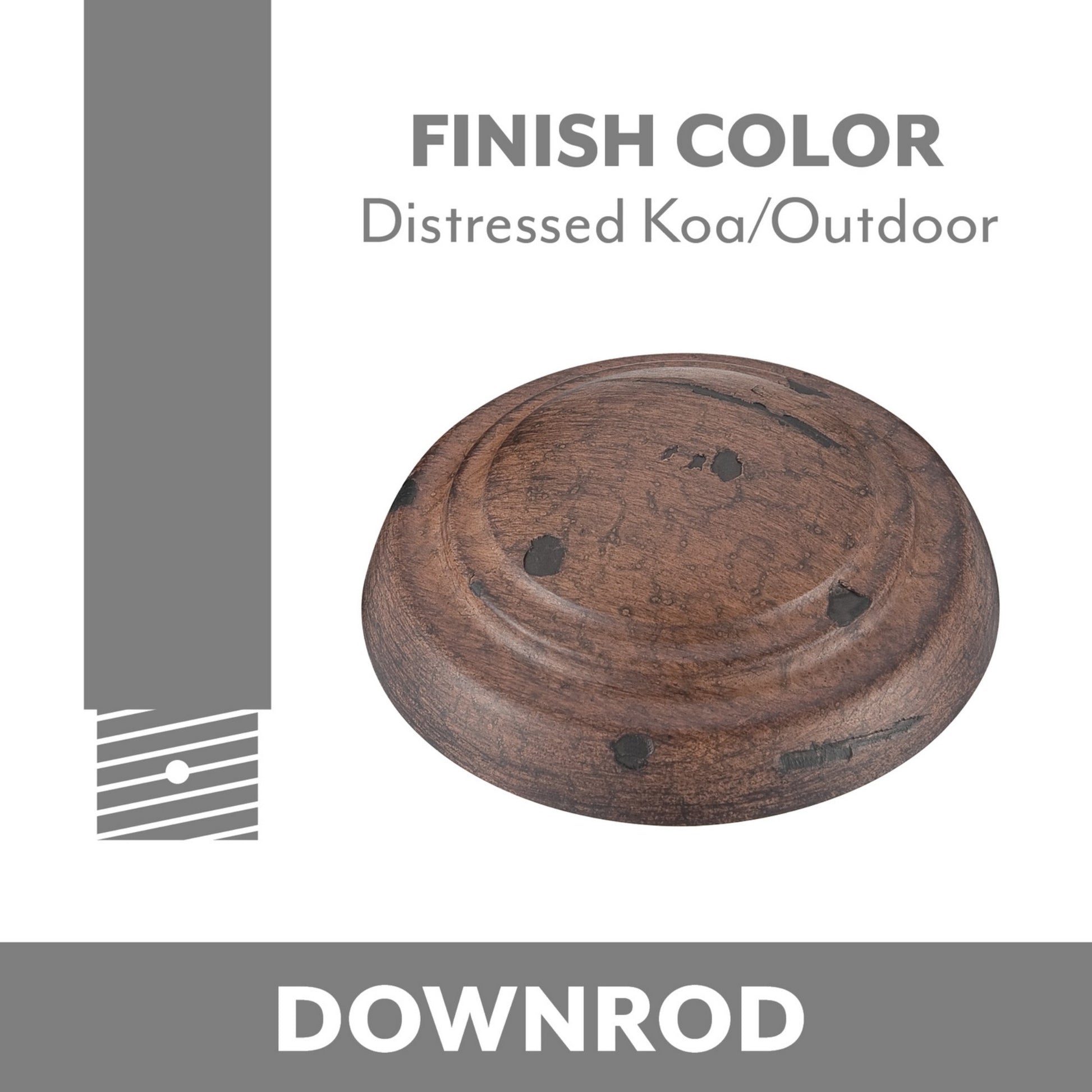 Minka Aire 12" Downrod Distressed Koa Finish - Bees Lighting