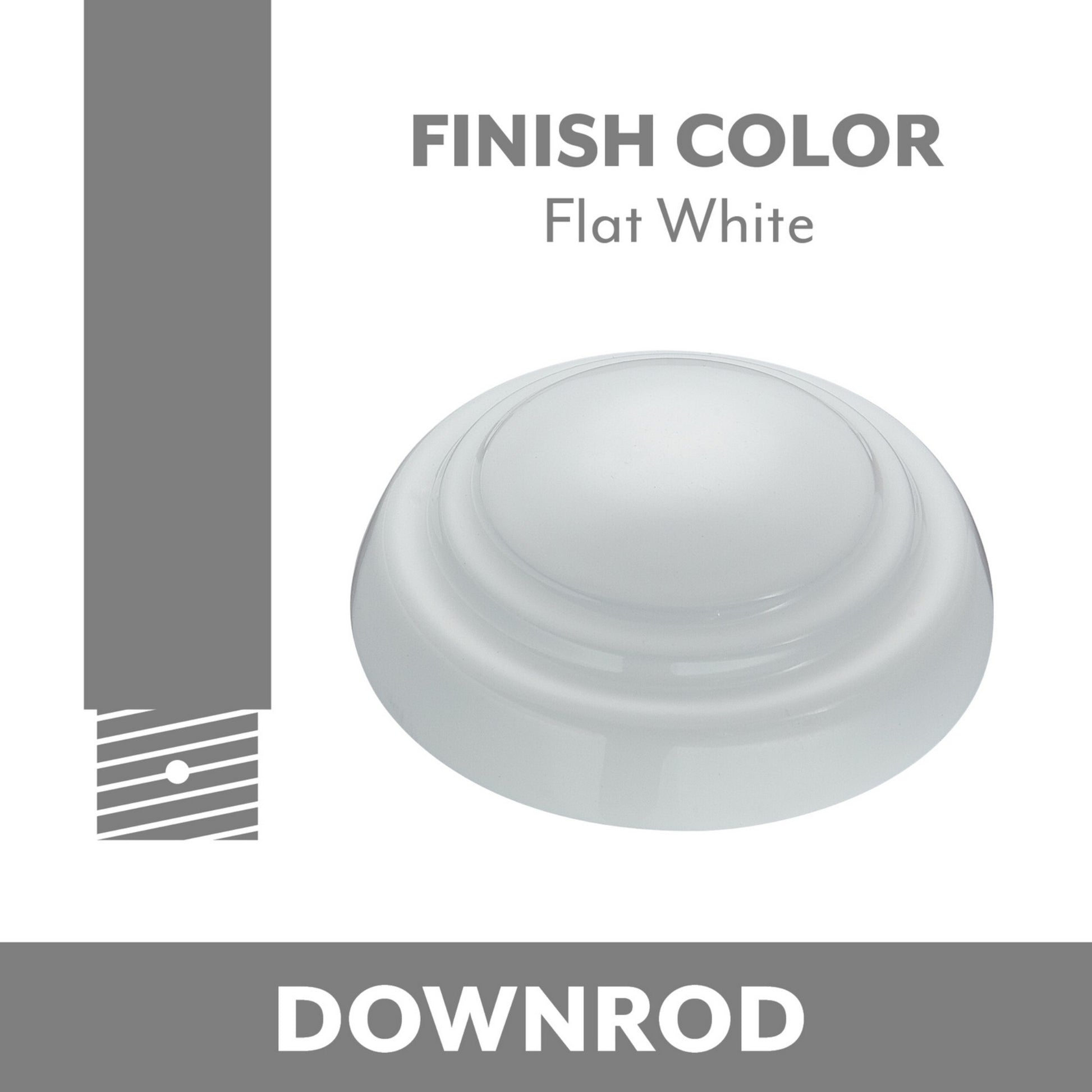 Minka Aire 12" Downrod Flat White Finish - Bees Lighting