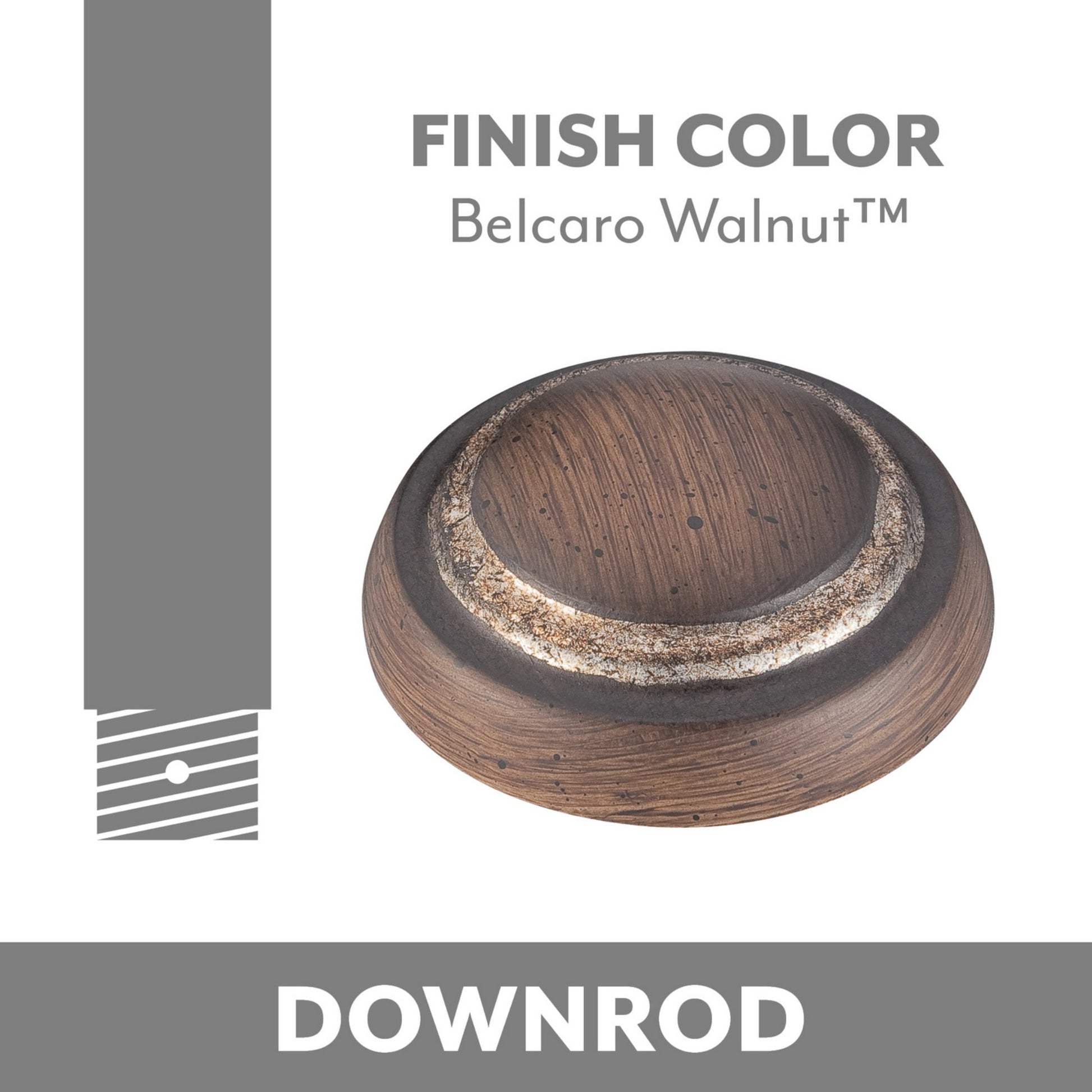 Minka Aire Belcaro Walnut Downrod - Bees Lighting