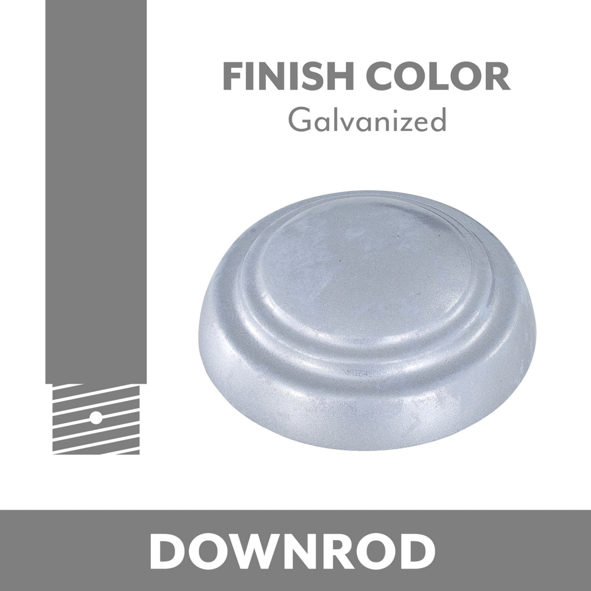 Minka Aire Galvanized Downrod - Bees Lighting