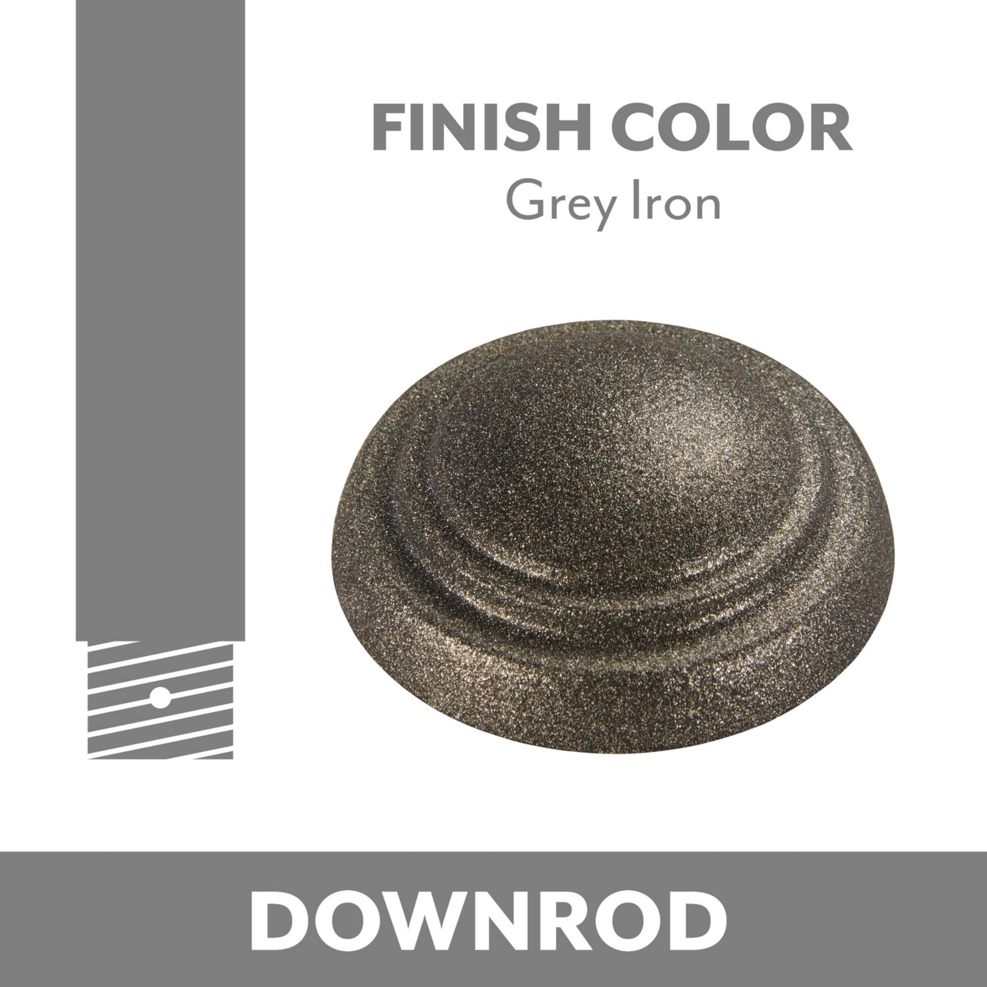 Minka Aire Grey Iron Downrod - Bees Lighting