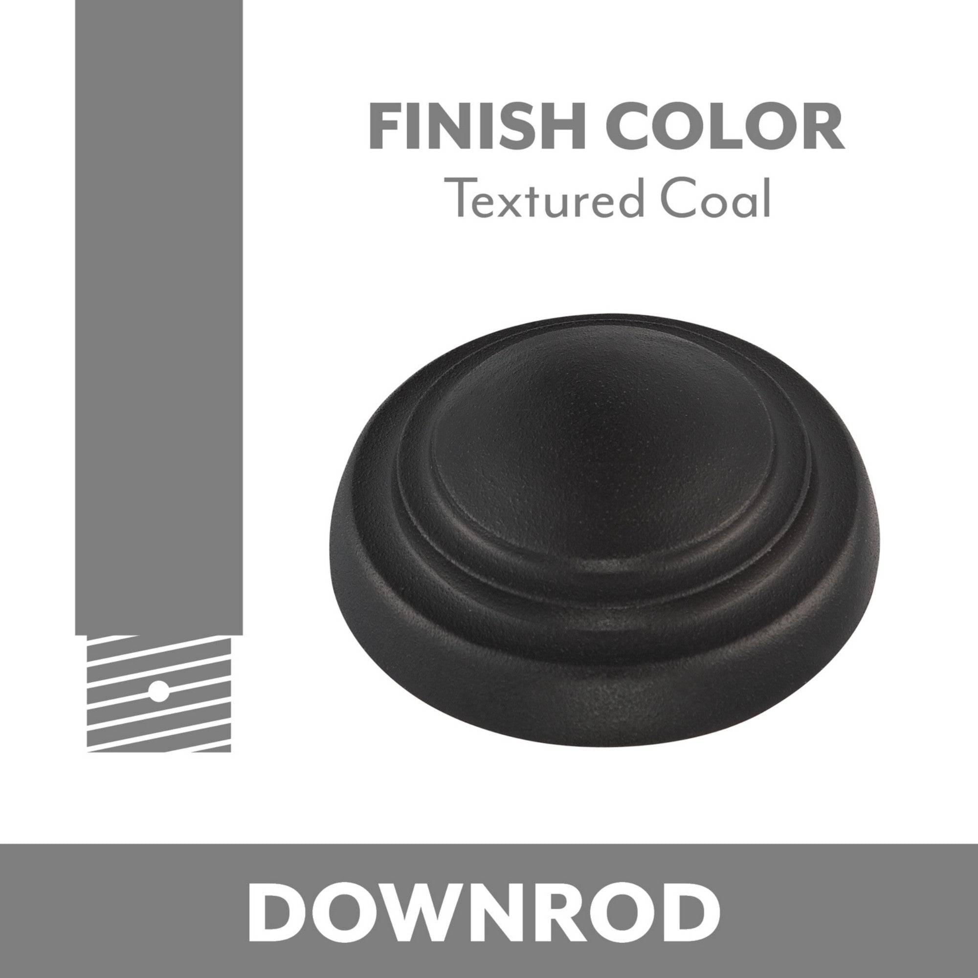 Minka Aire 36" Downrod Textured Coal Finish - Bees Lighting