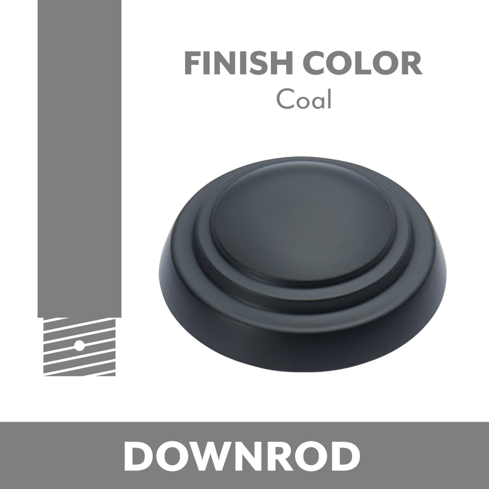 Minka Aire Black Coal Downrod - Bees Lighting