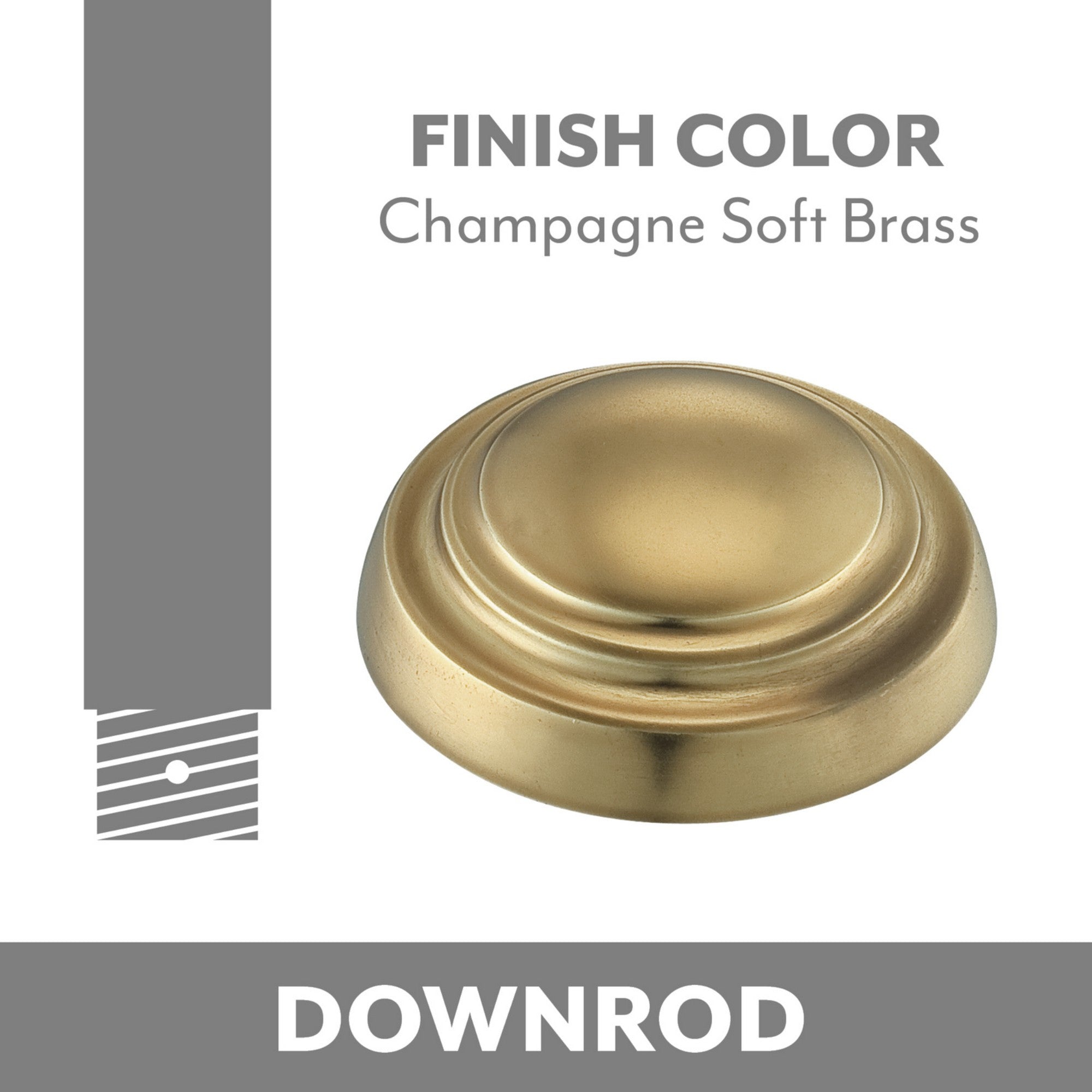 Minka Aire 48" Downrod Champagne Soft Brass Finish - Bees Lighting