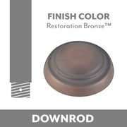 Minka Aire Restoration Bronze Downrod - Bees Lighting