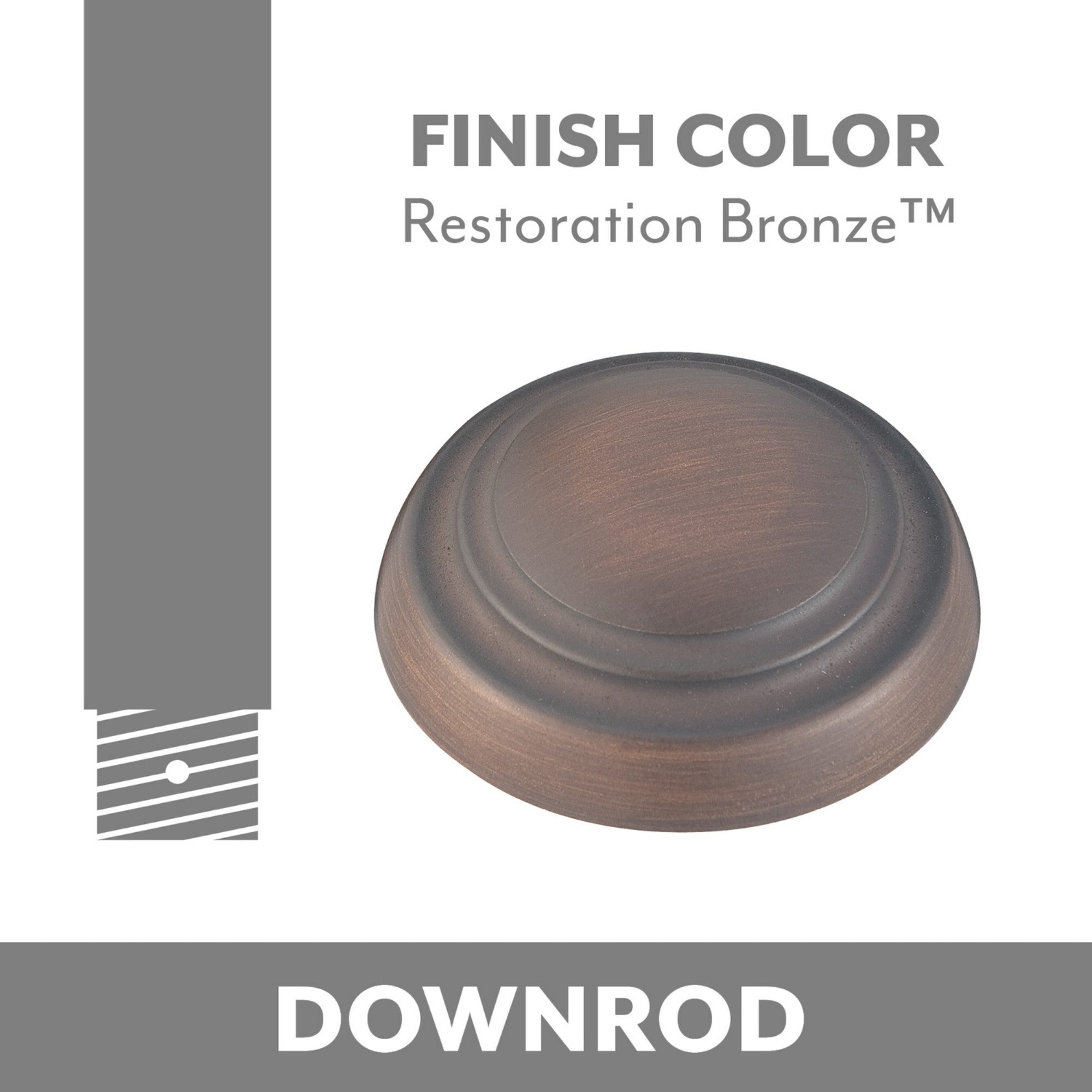 Minka Aire Restoration Bronze Downrod - Bees Lighting